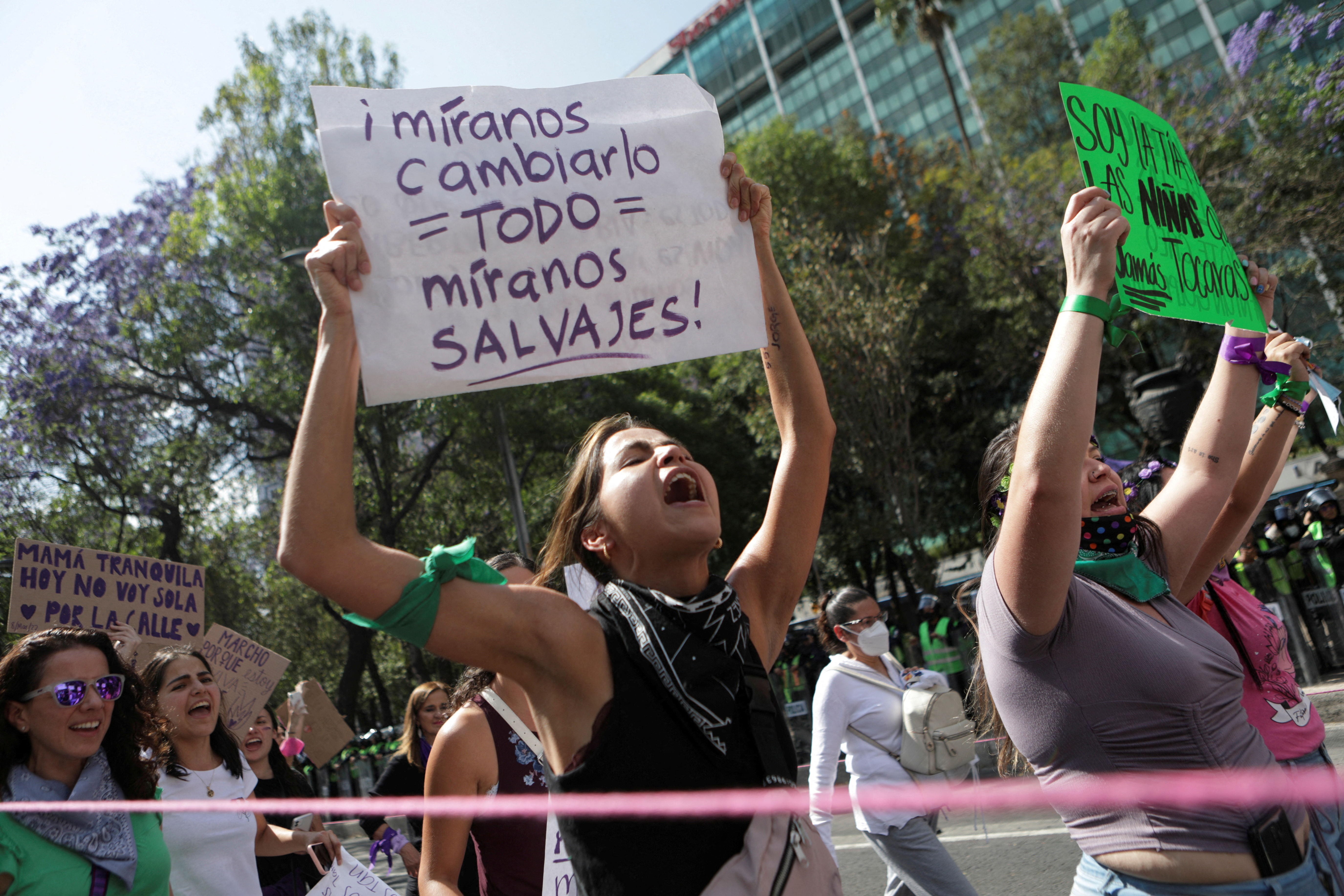 墨西哥城国际妇女节示威