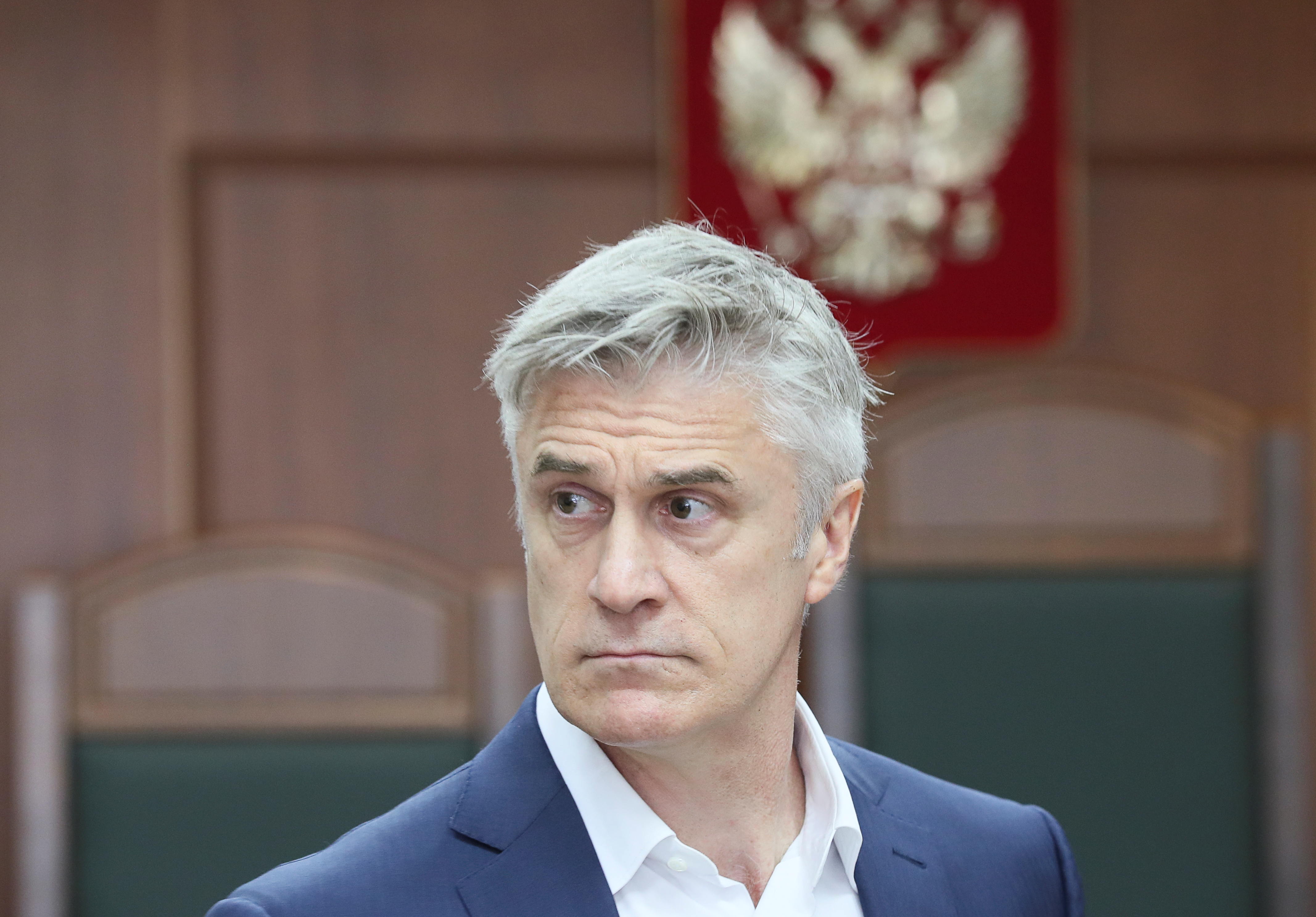 Founder of the Baring Vostok private equity group Calvey attends a court hearing in Moscow