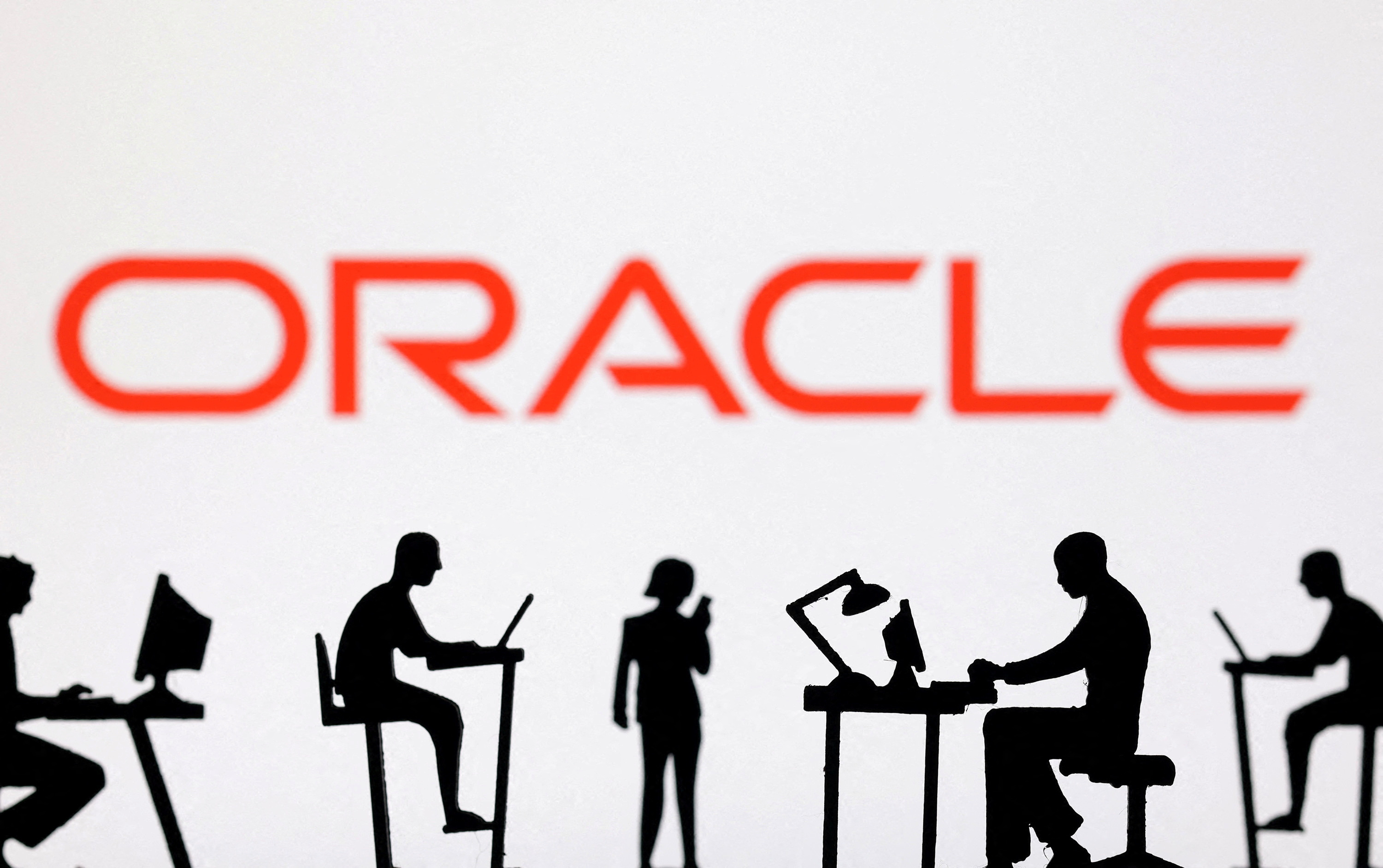 Illustration shows Oracle logo