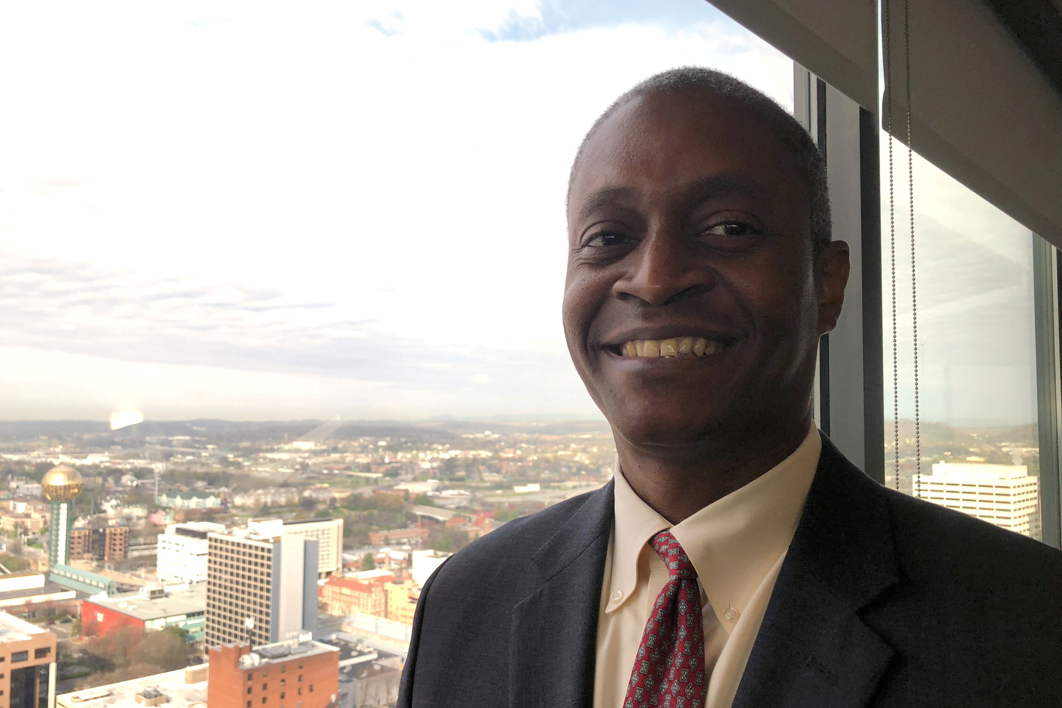 Raphael Bostic, president of the Federal Reserve Bank of Atlanta, poses for a photo in Knoxville