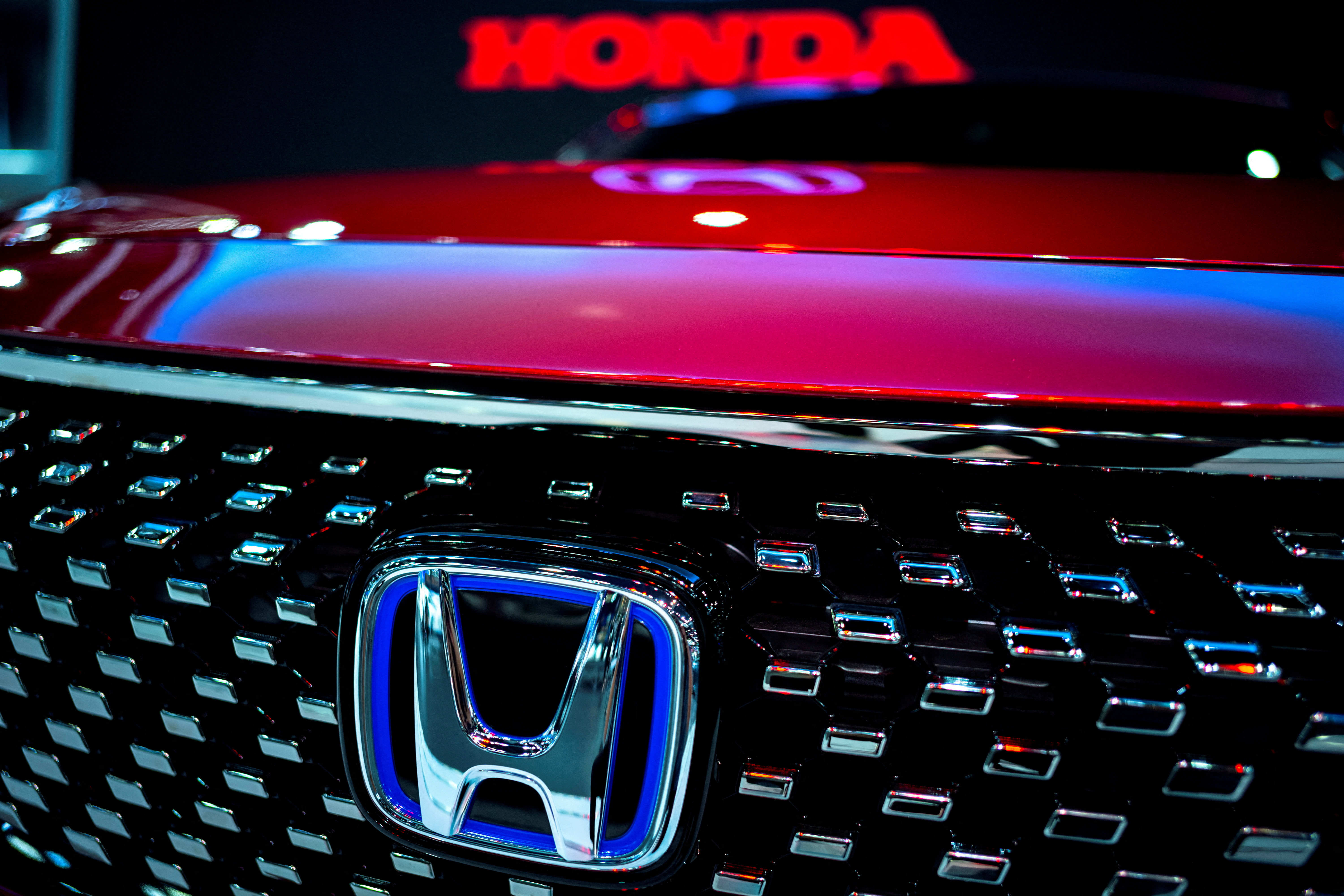 The Honda Motor logo is pictured at the 43rd Bangkok International Motor Show in Bangkok
