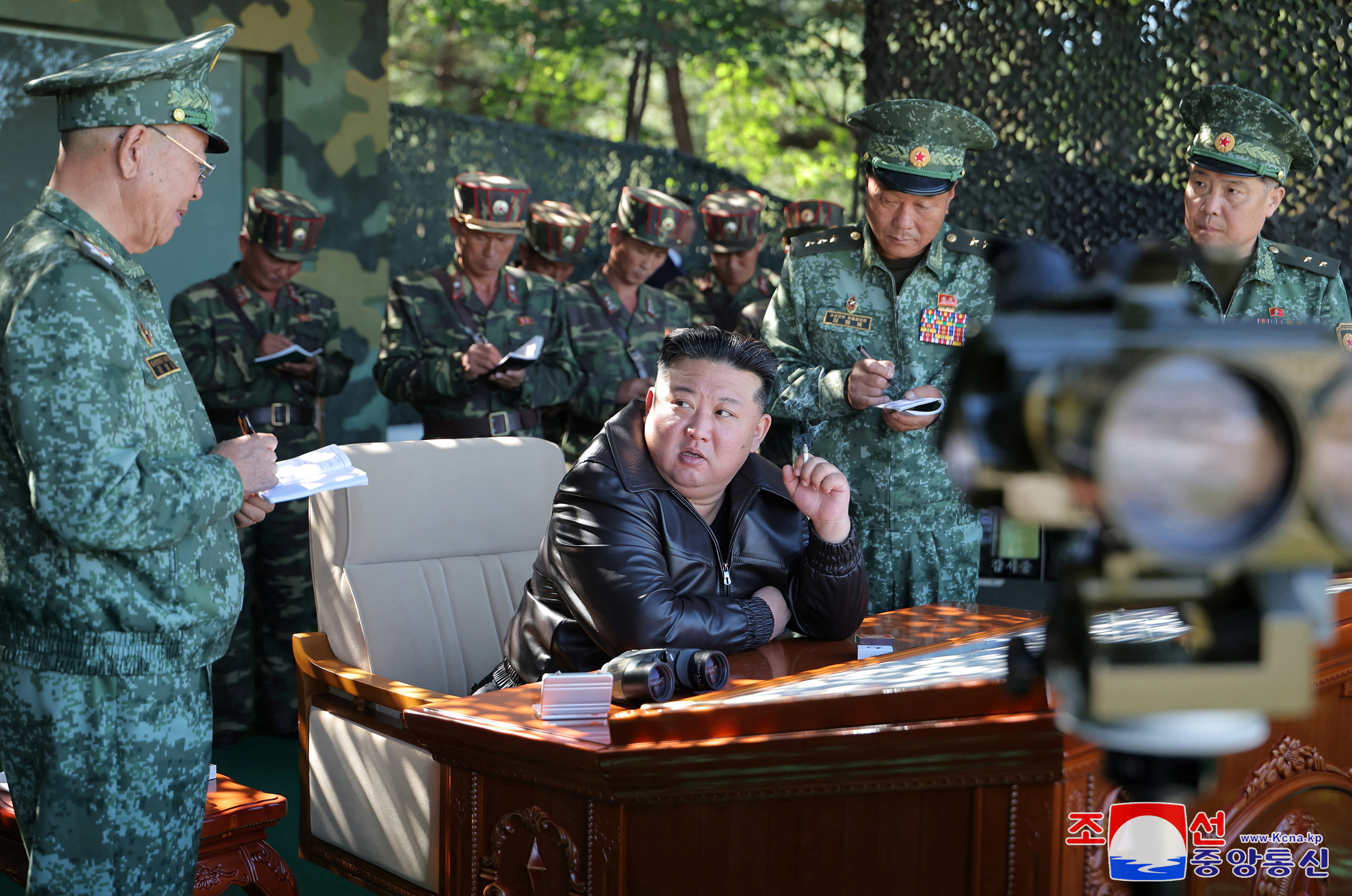 North Korean leader Kim Jong Un visits the training base of the special operations armed force of North Korea's army