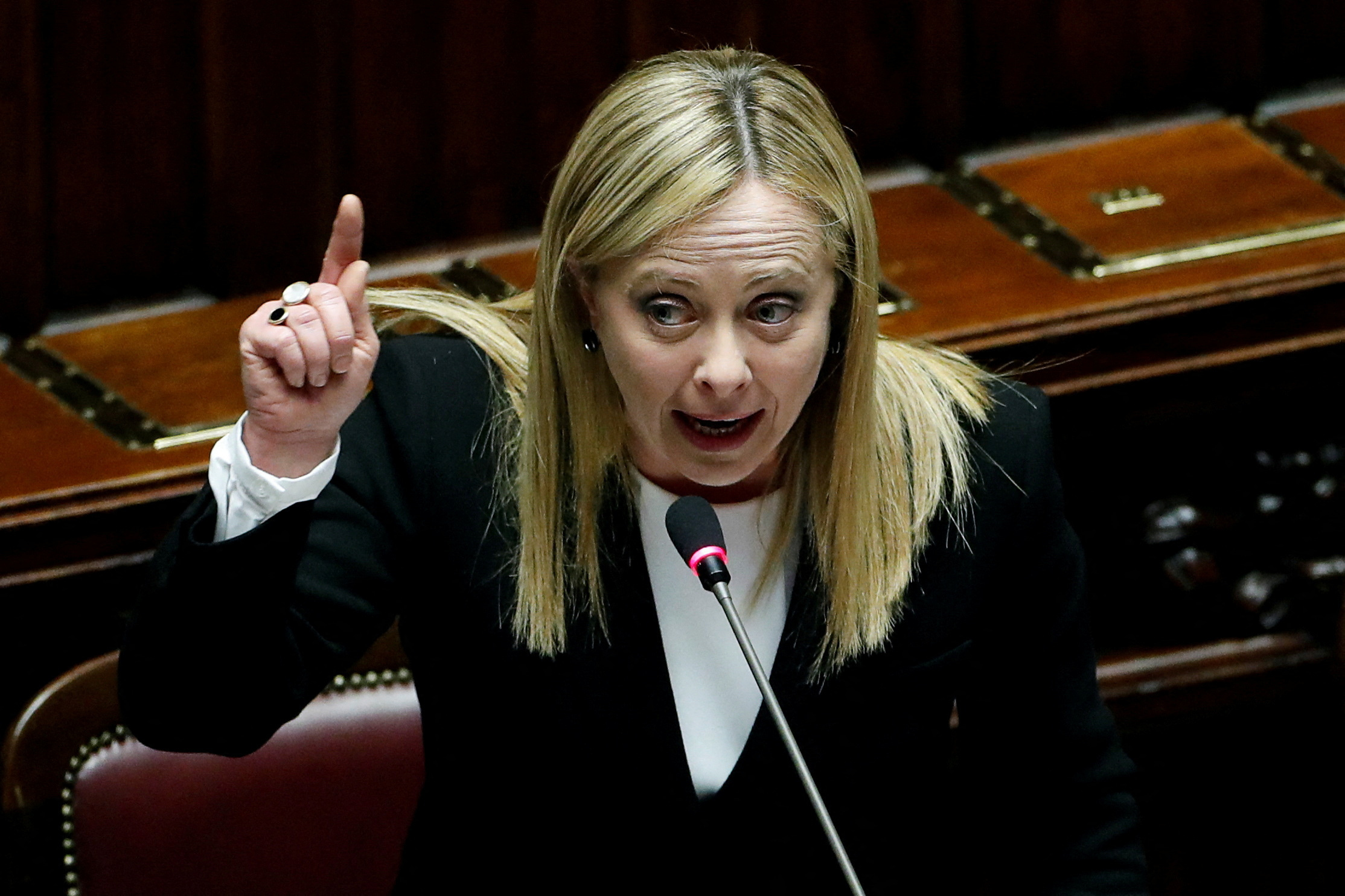 Italy's Prime Minister Meloni attends question time at the lower house of parliament, in Rome