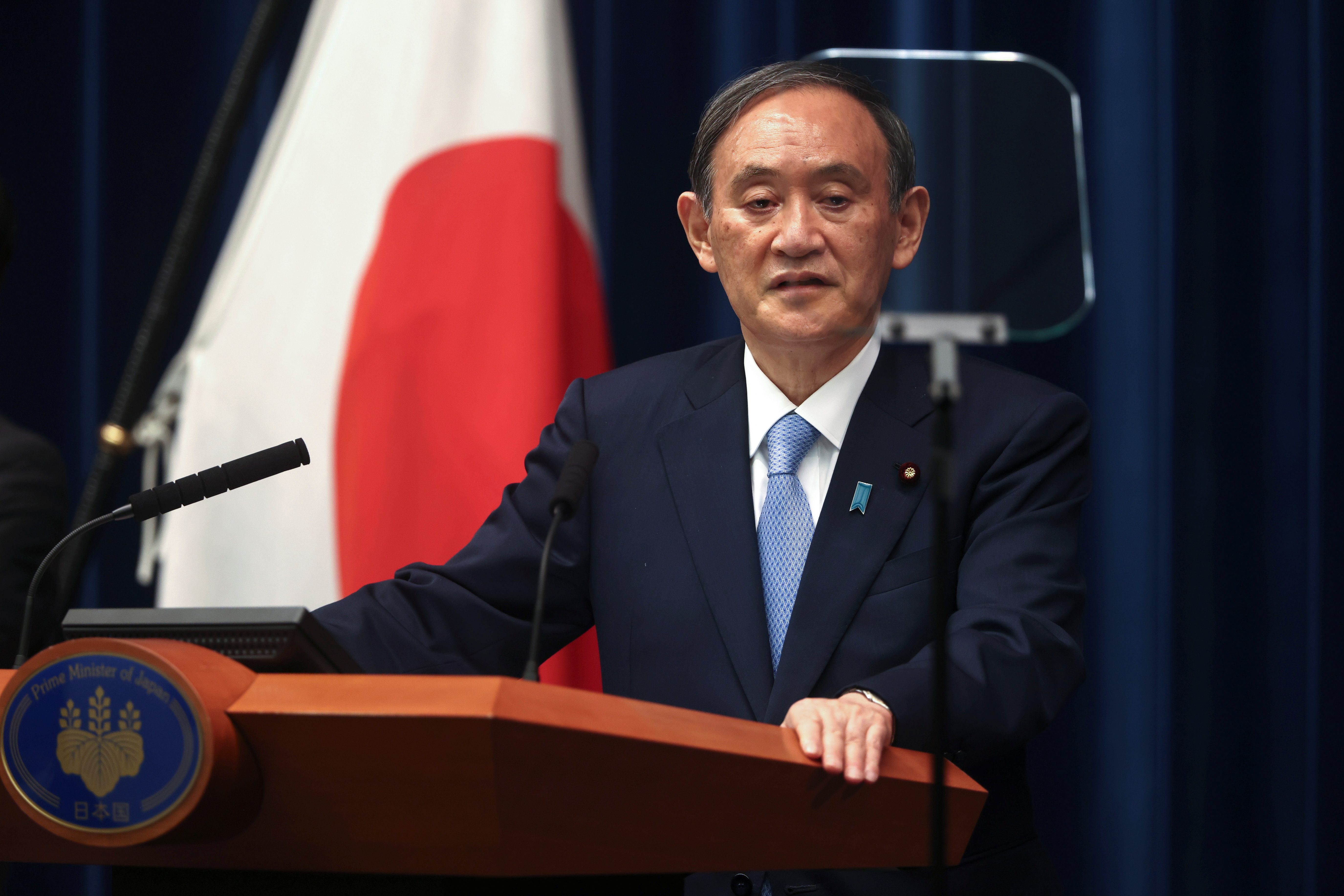 Japan's PM Suga holds news conference in Tokyo