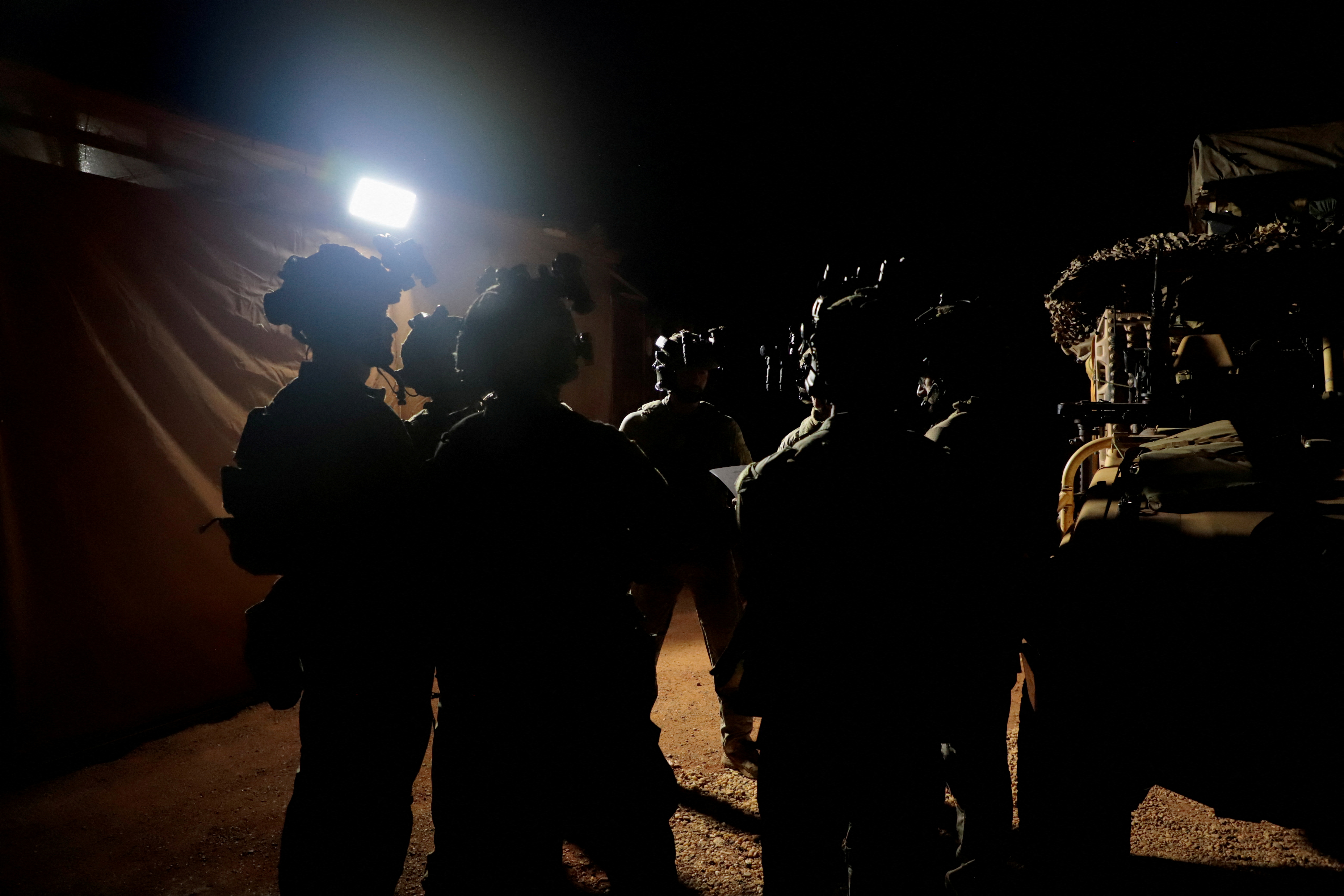 French soldiers from the new Takuba force are pictured during a briefing at their headquarter in Gao