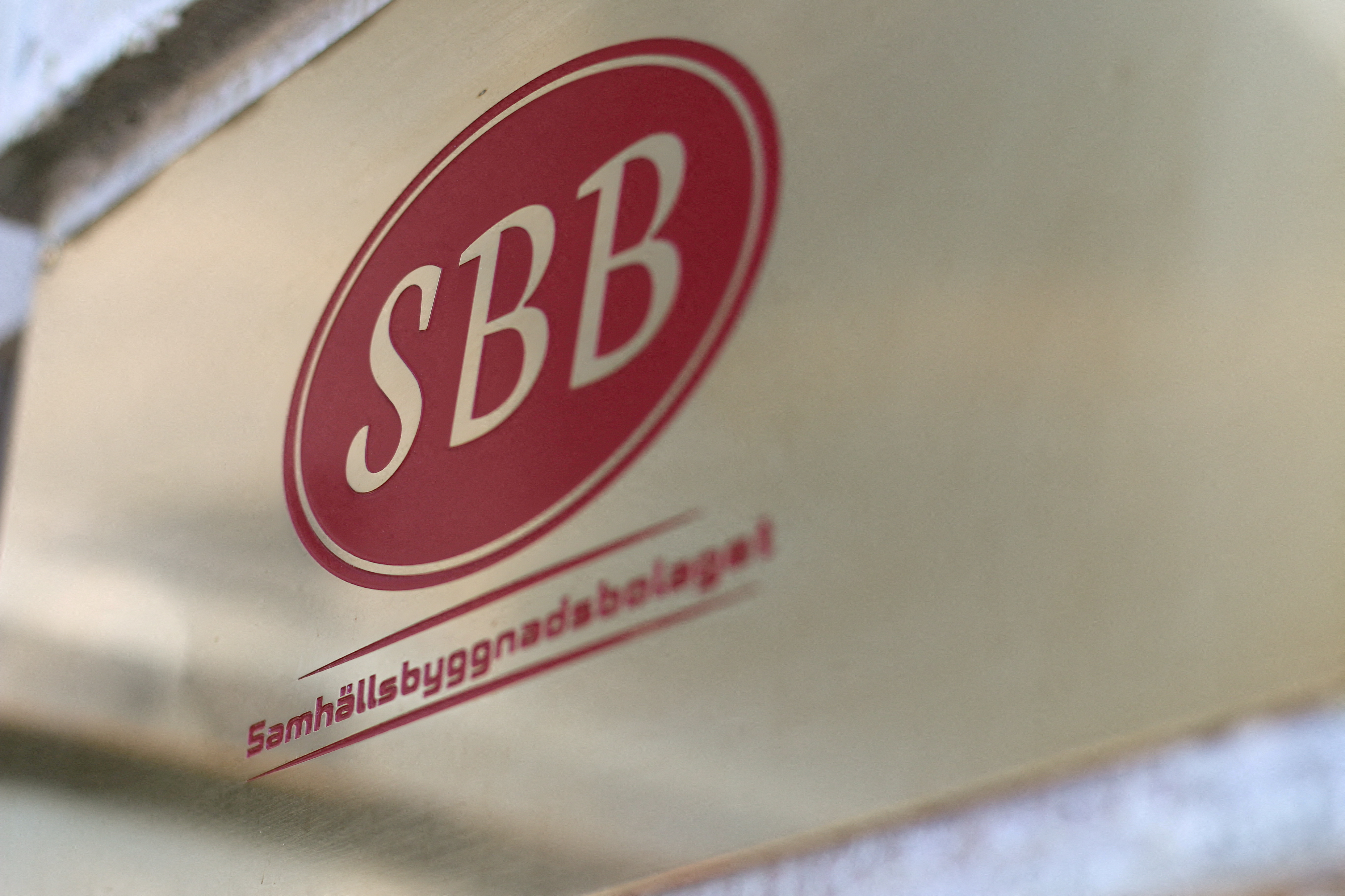 FILE PHOTO: The logo of Swedish property group SBB