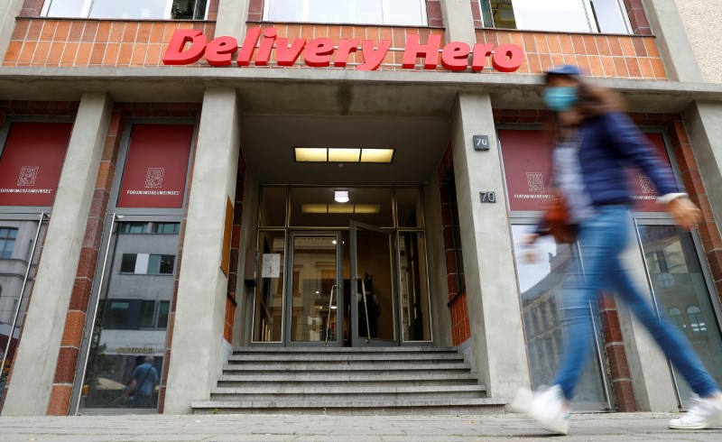 The Delivery Hero headquarters are pictured in Berlin