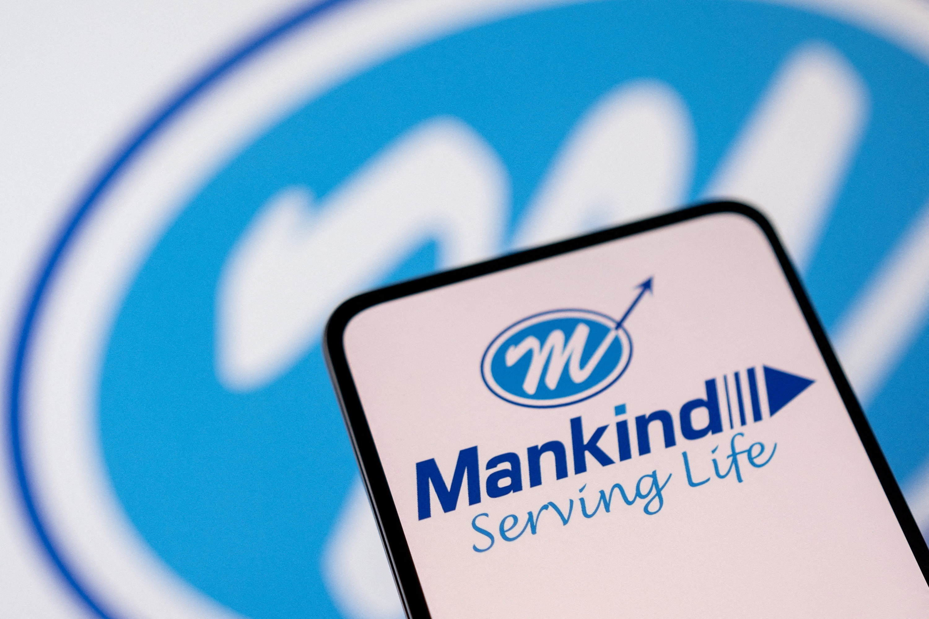 Illustration shows Mankind Pharma logo