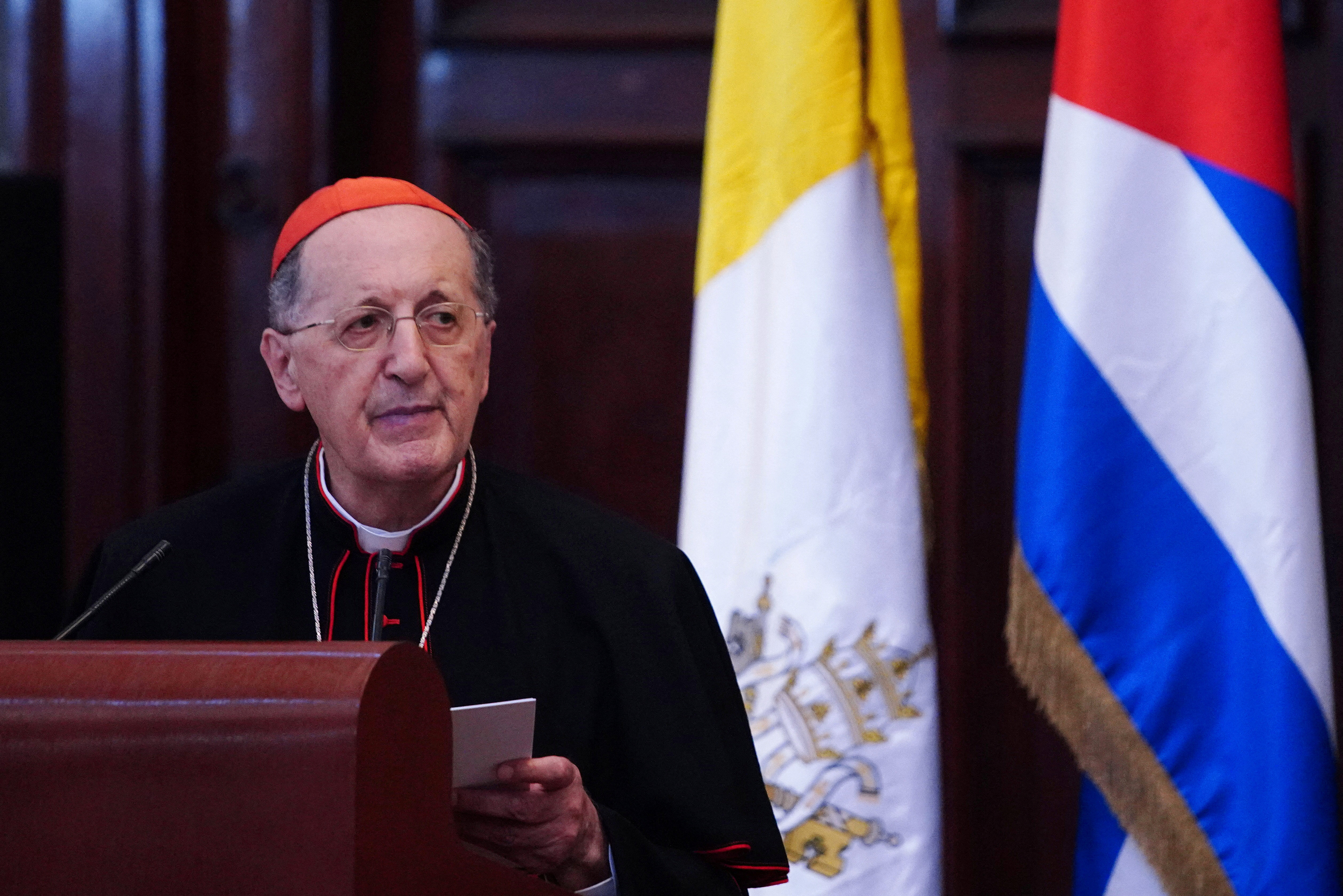 Papal envoy and cardinal Beniamino Stella in Havana