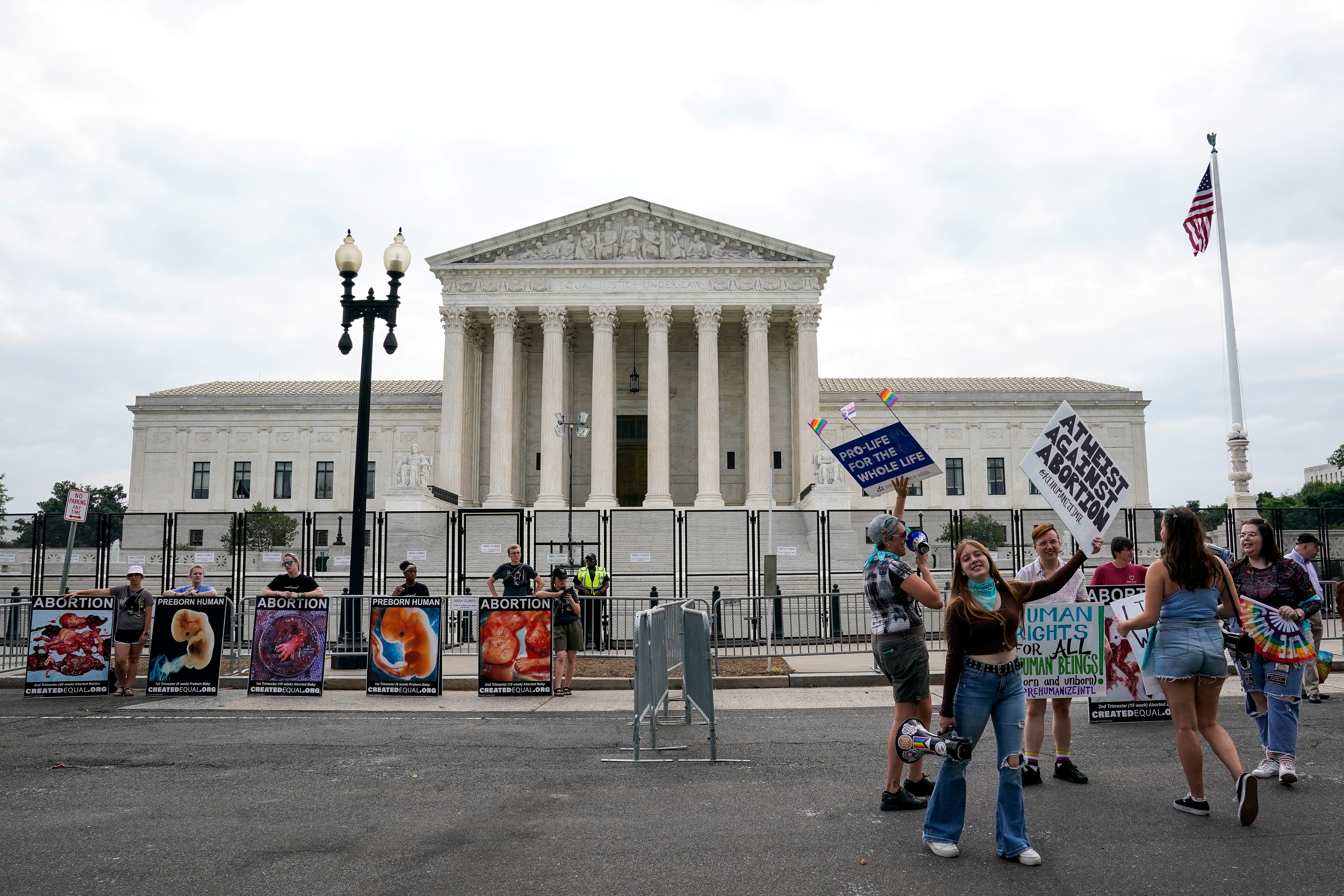 United States Supreme Court overturns the landmark Roe v Wade abortion decision