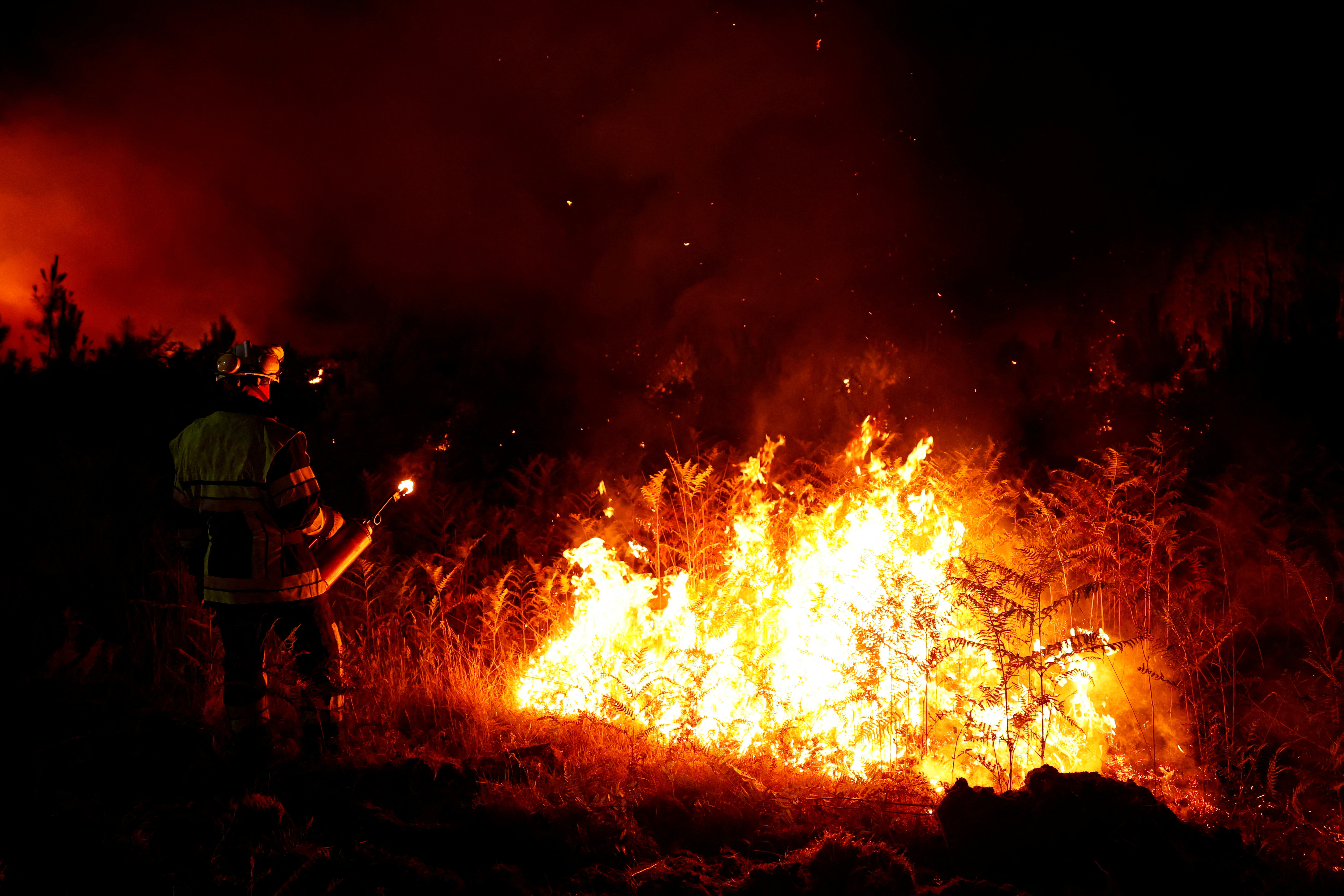 Wildfires in southwestern France