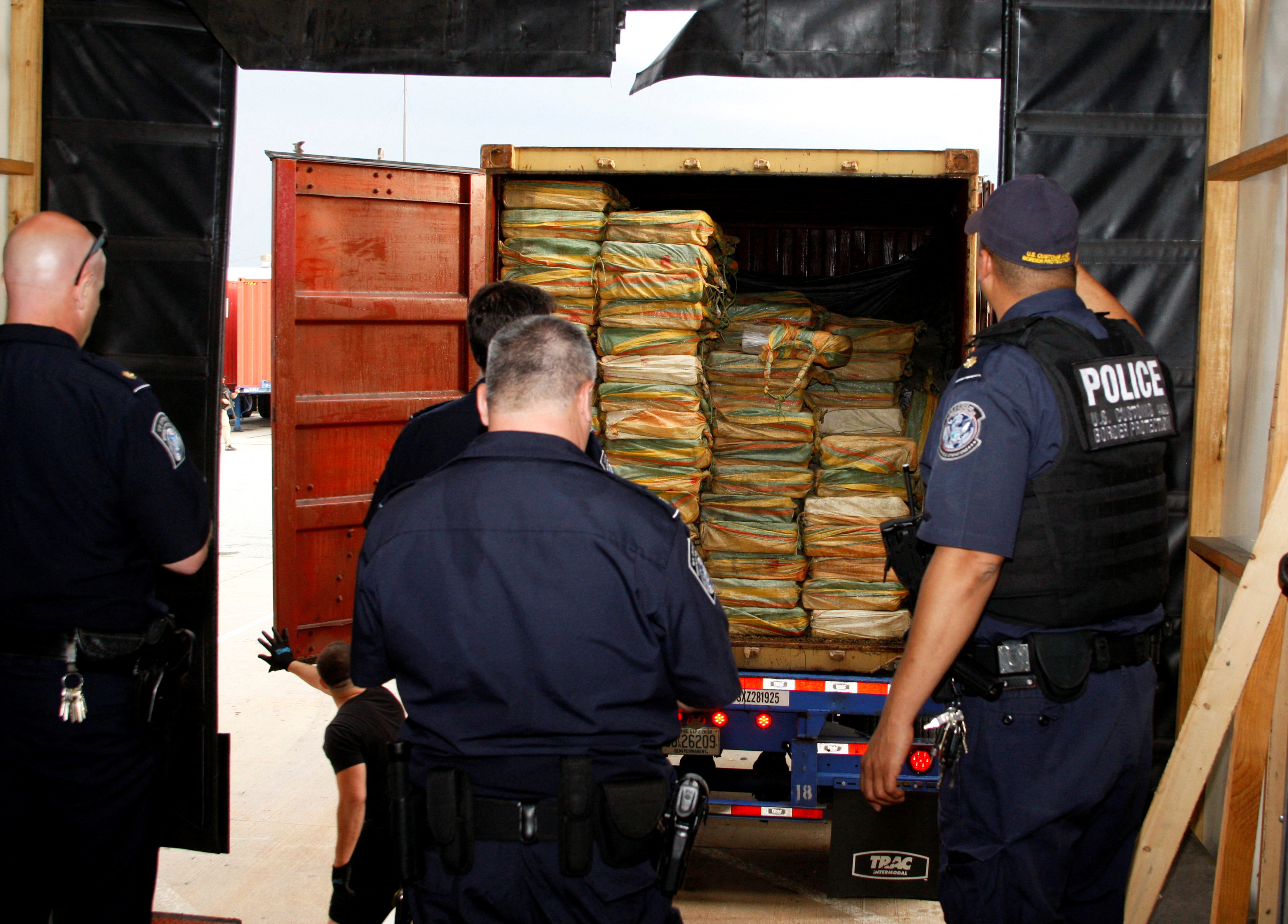 FILE PHOTO: Some of the 35,000 pounds of cocaine that U.S. Customs and Border Protection seized in Philadelphia