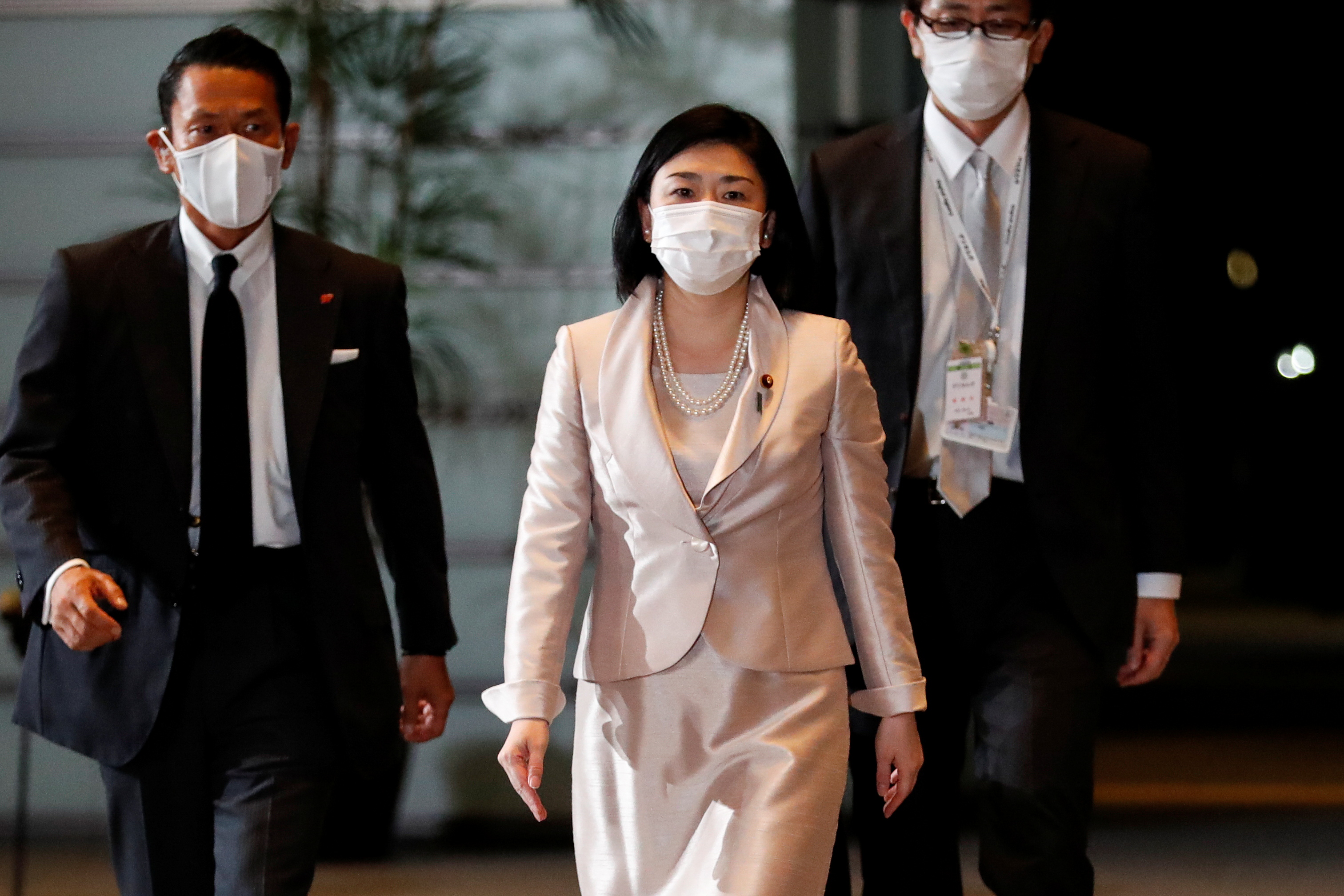 Japan's new Minister arrives at prime minister Kishida's official residence, in Tokyo