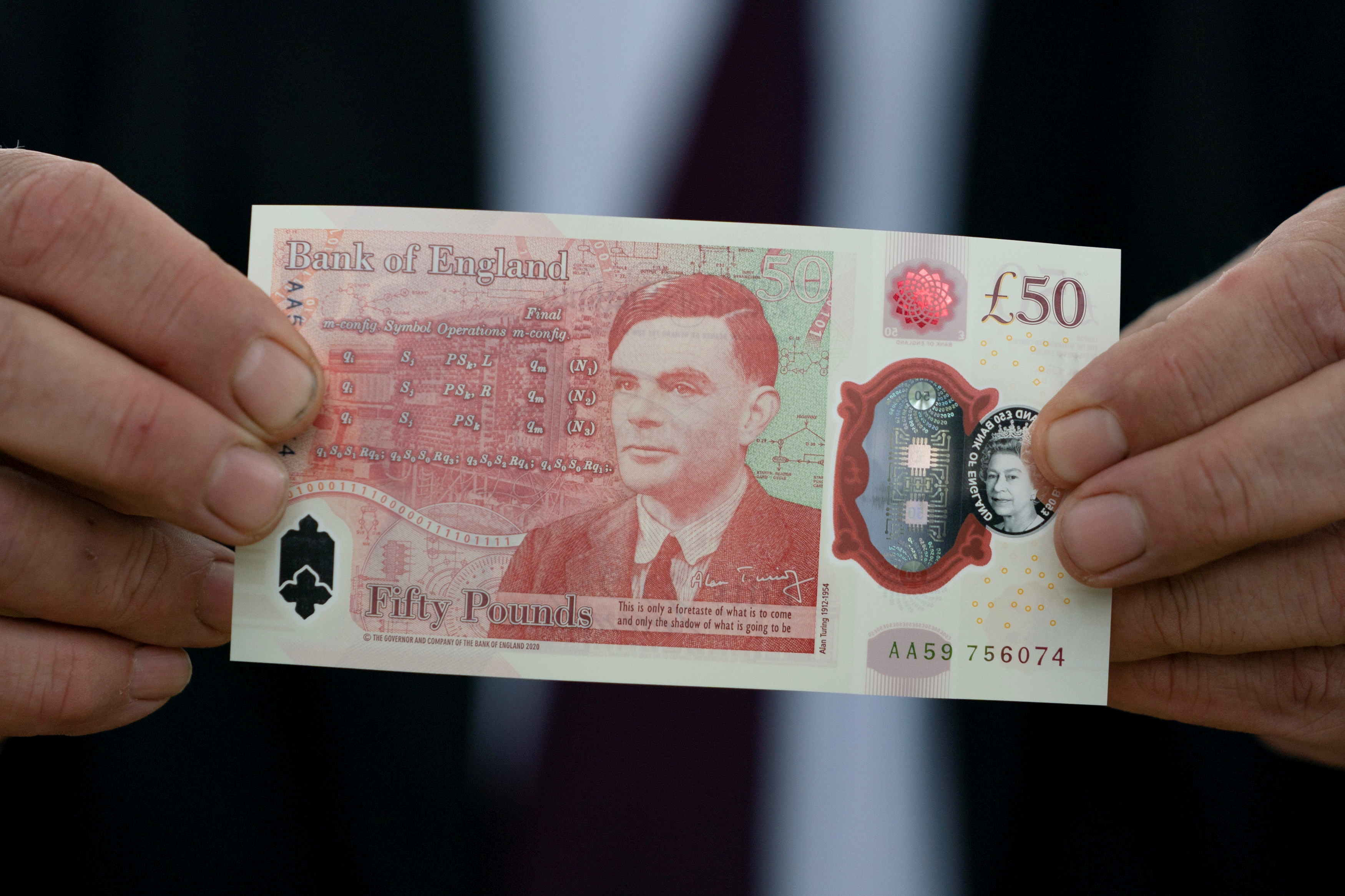 Bank of England reveals new £50 note featuring Alan Turing