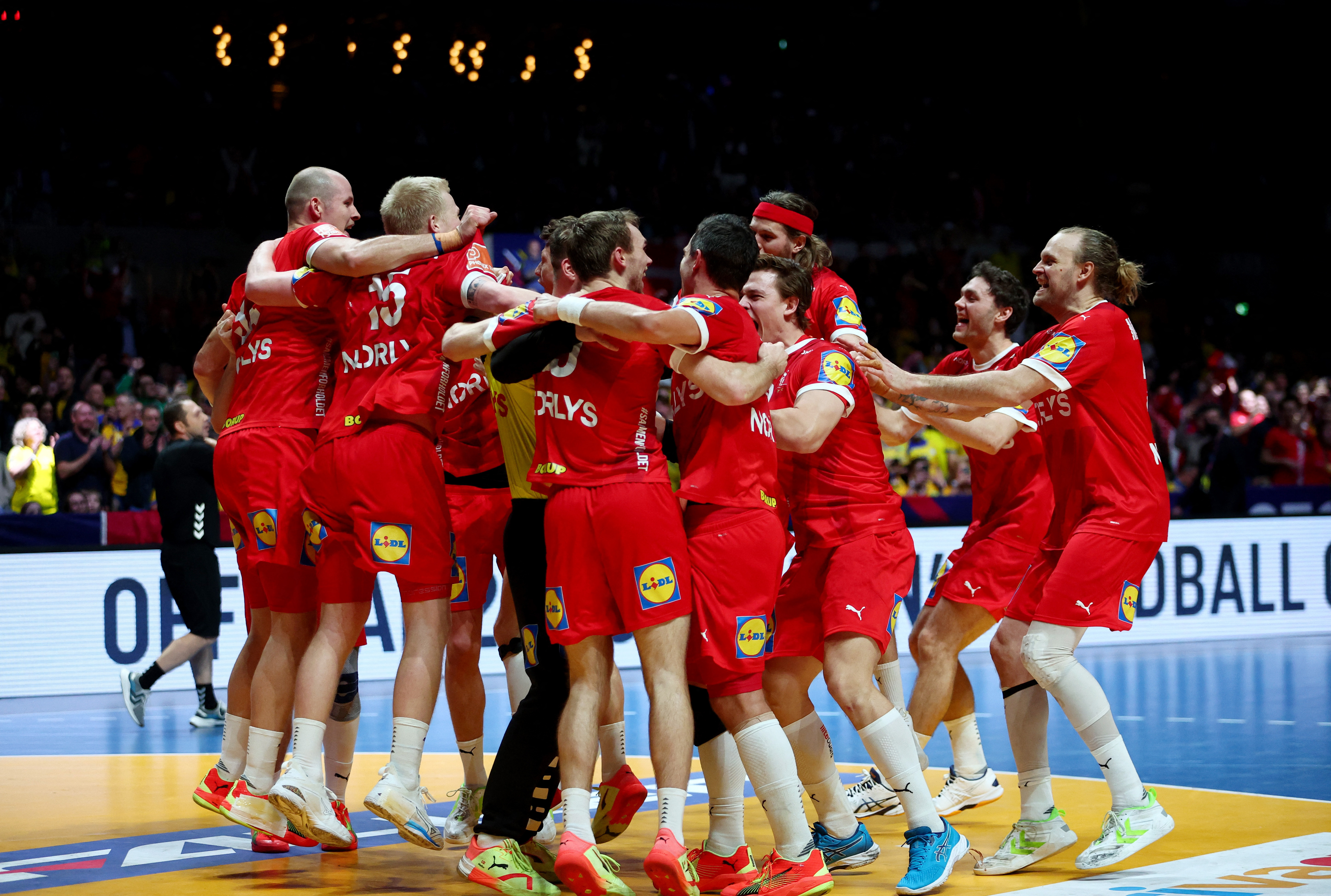 Team Denmark World Champion during the IHF Men's World Championship 2023,  Final Handball match between France