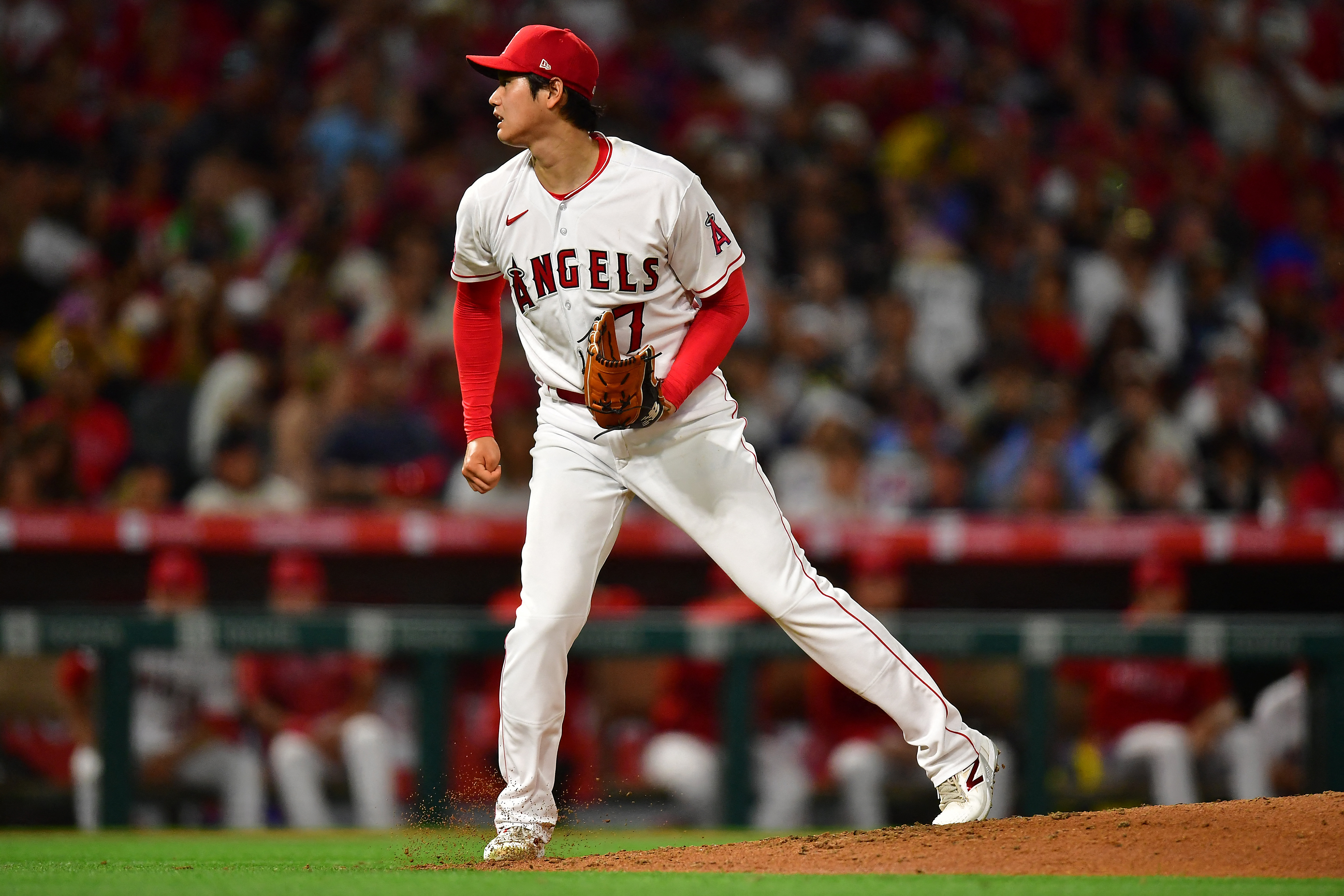 ANAHEIM, CA - APRIL 21: Los Angeles Angels pitcher Shohei Ohtani