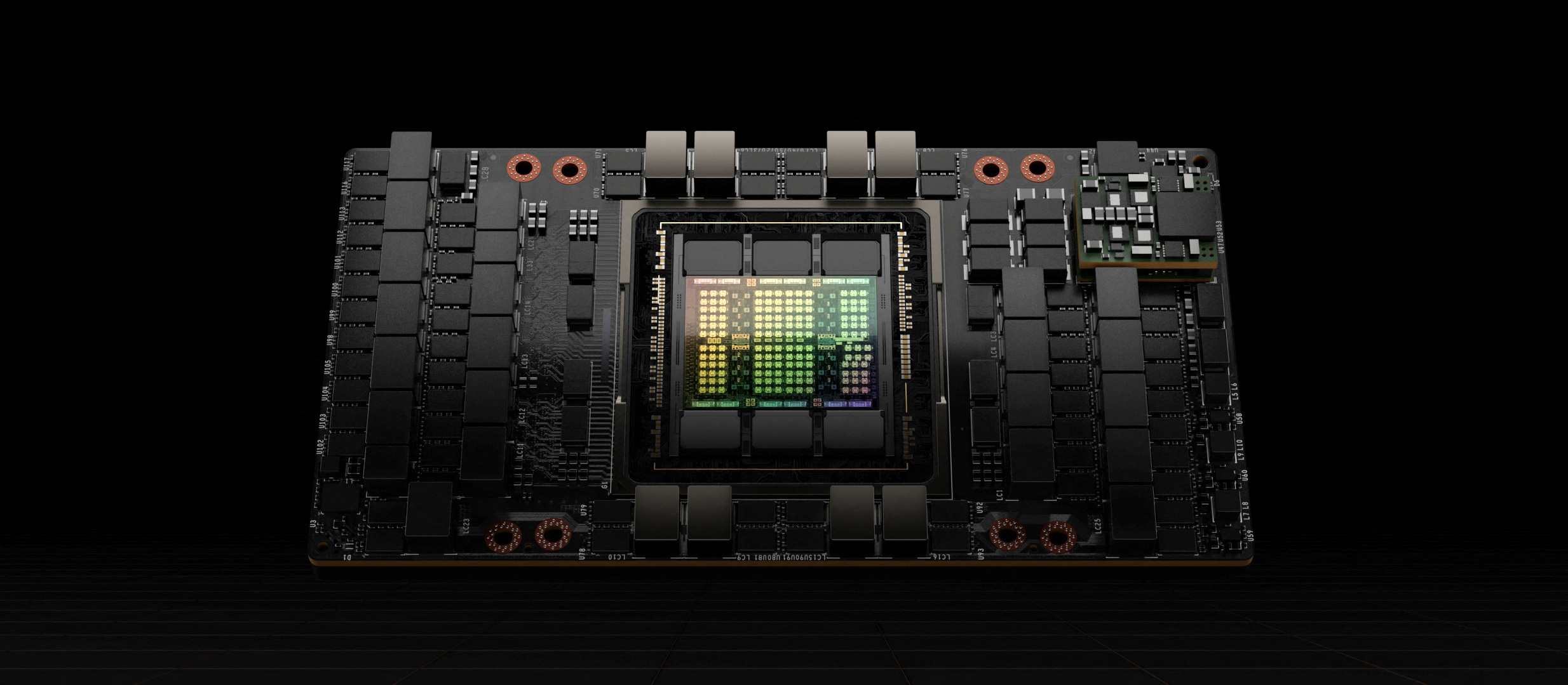 H100, la última GPU de Nvidia se ve en esta foto en Santa Clara
