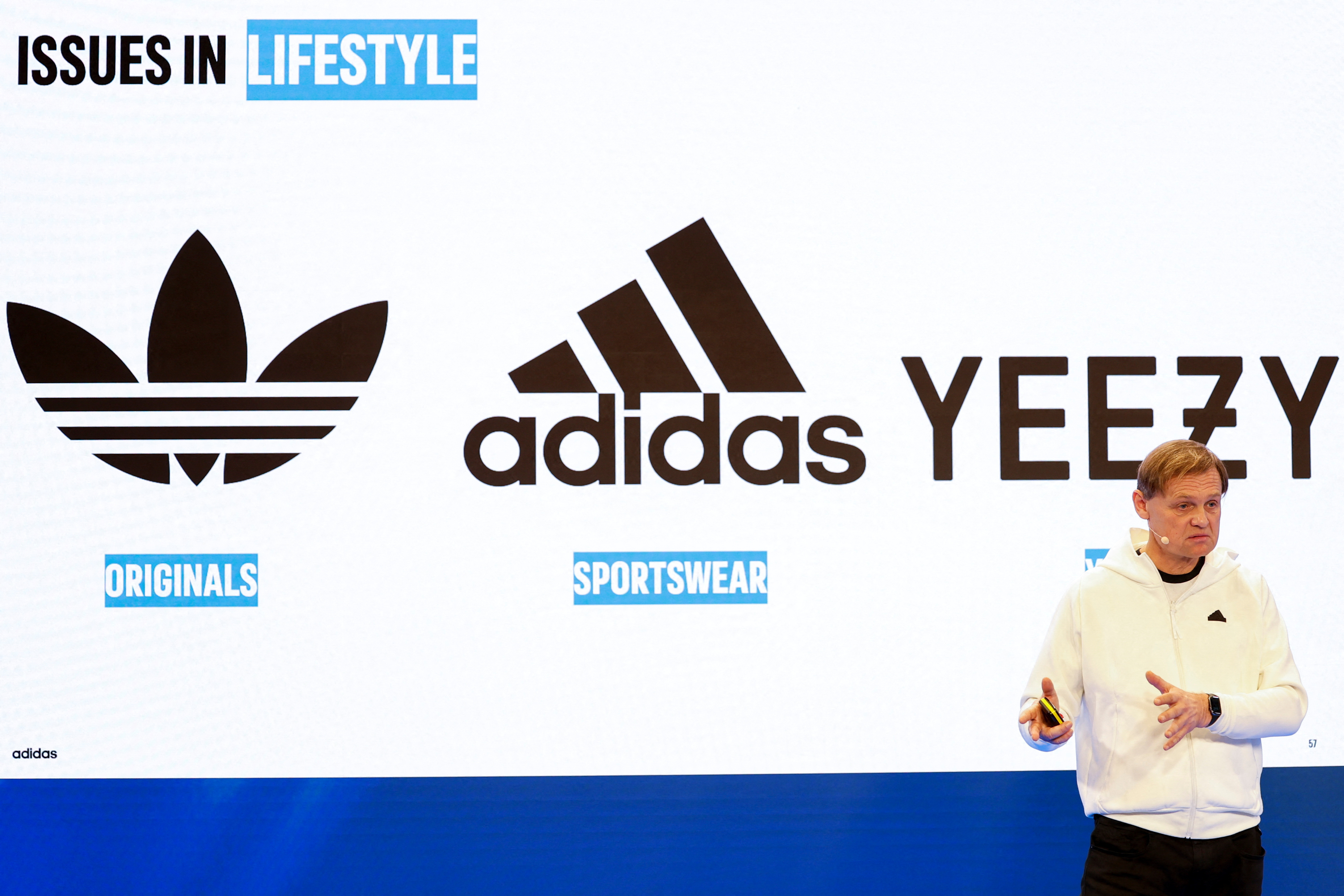 Adidas releases annual results in Herzogenaurach