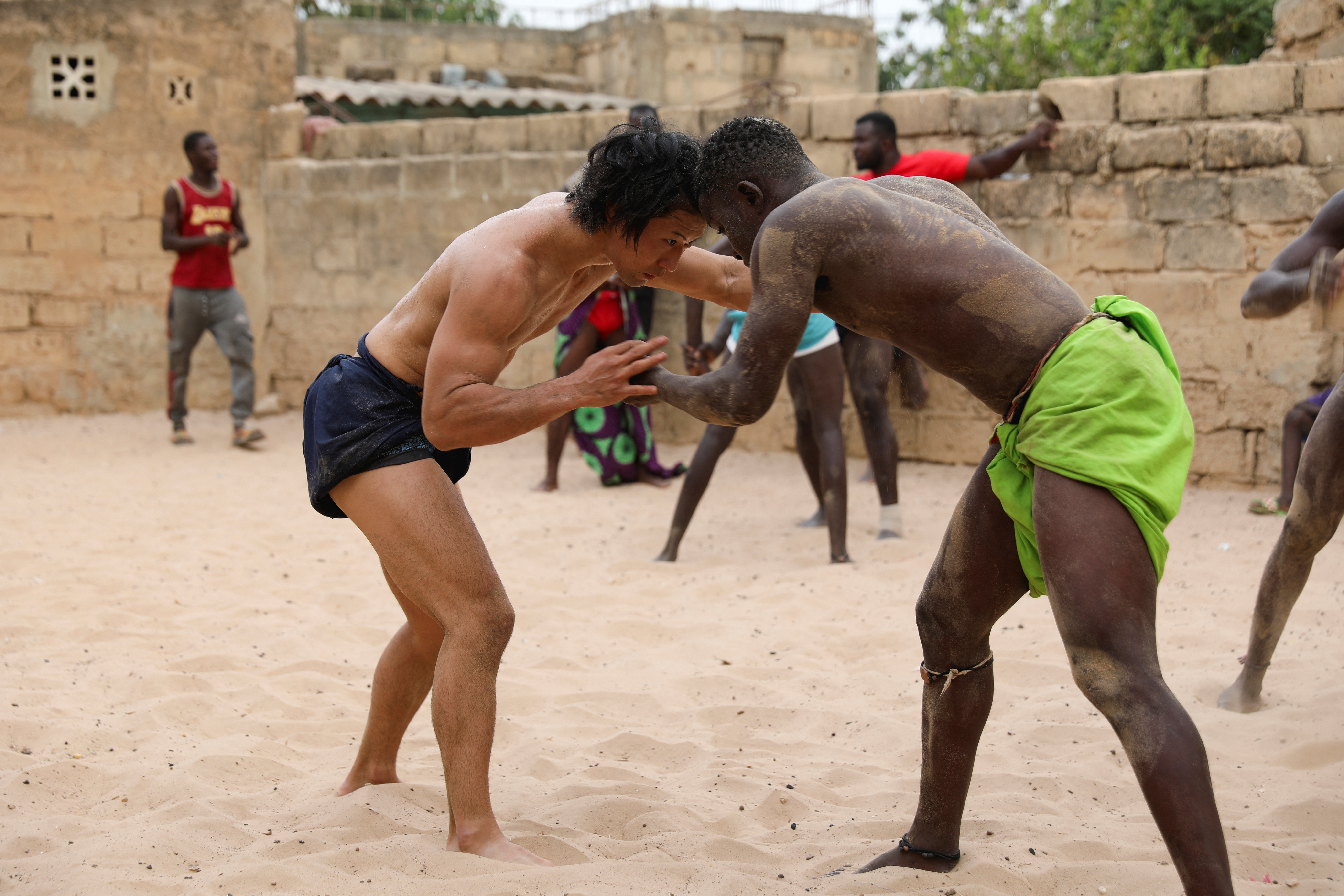 Japanese wrestler moves to Senegal to master ancient martial art