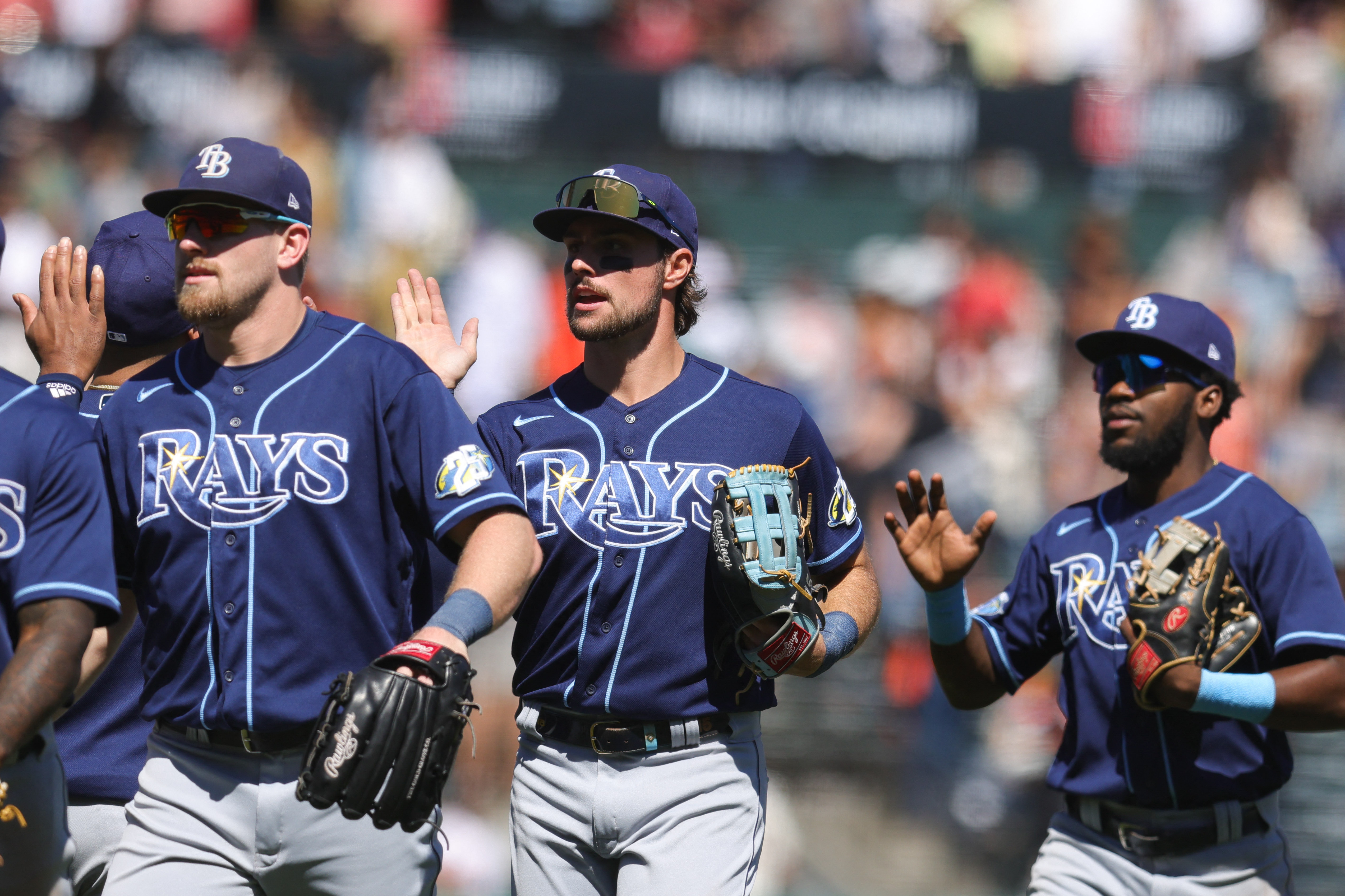 Raley races for 1st pinch-hit, inside-the-park HR in Rays' history in 6-1  win over Giants
