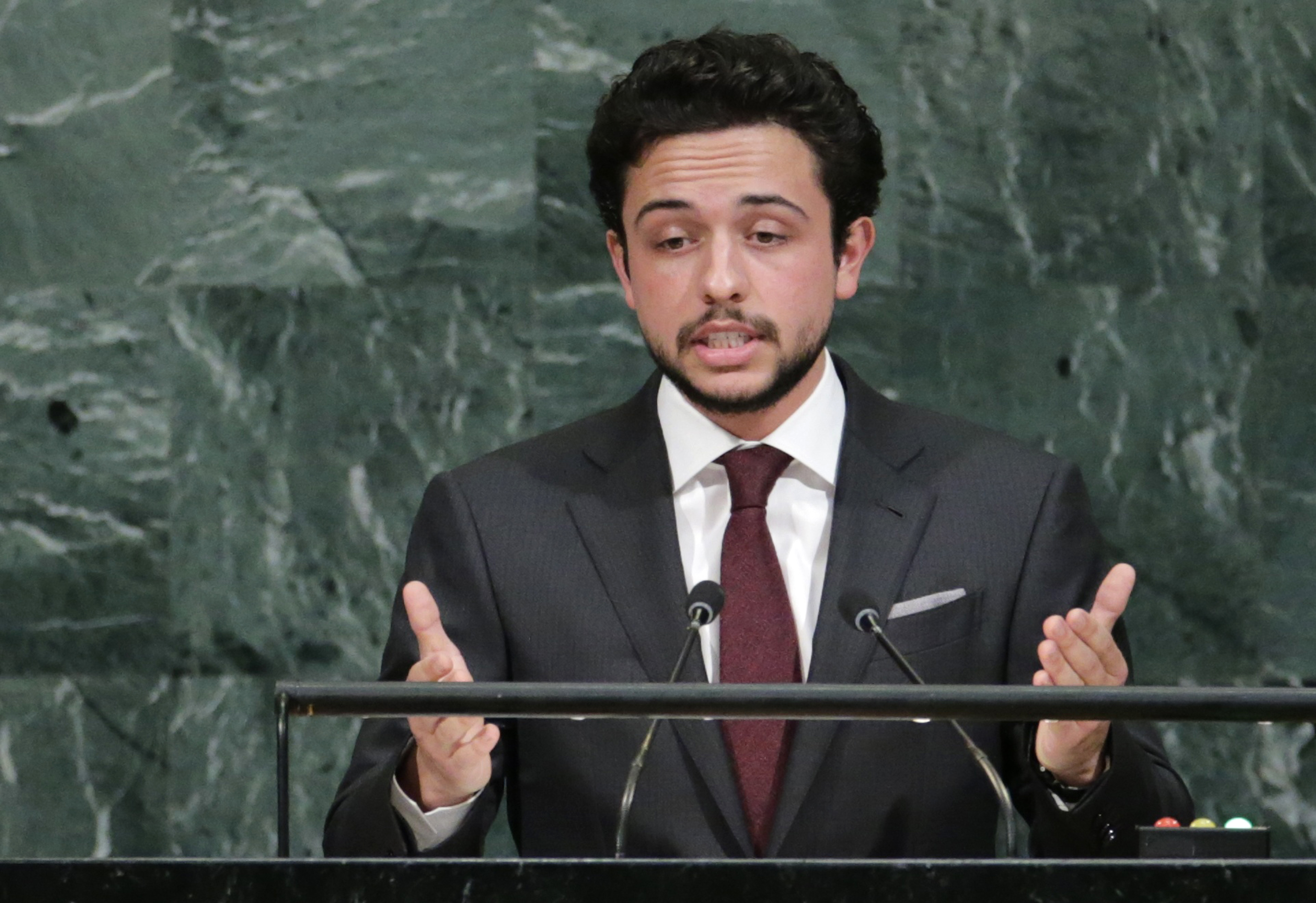 Jordanian Crown Prince Abdullah II addresses the 72nd United Nations General Assembly at U.N. headquarters in New York