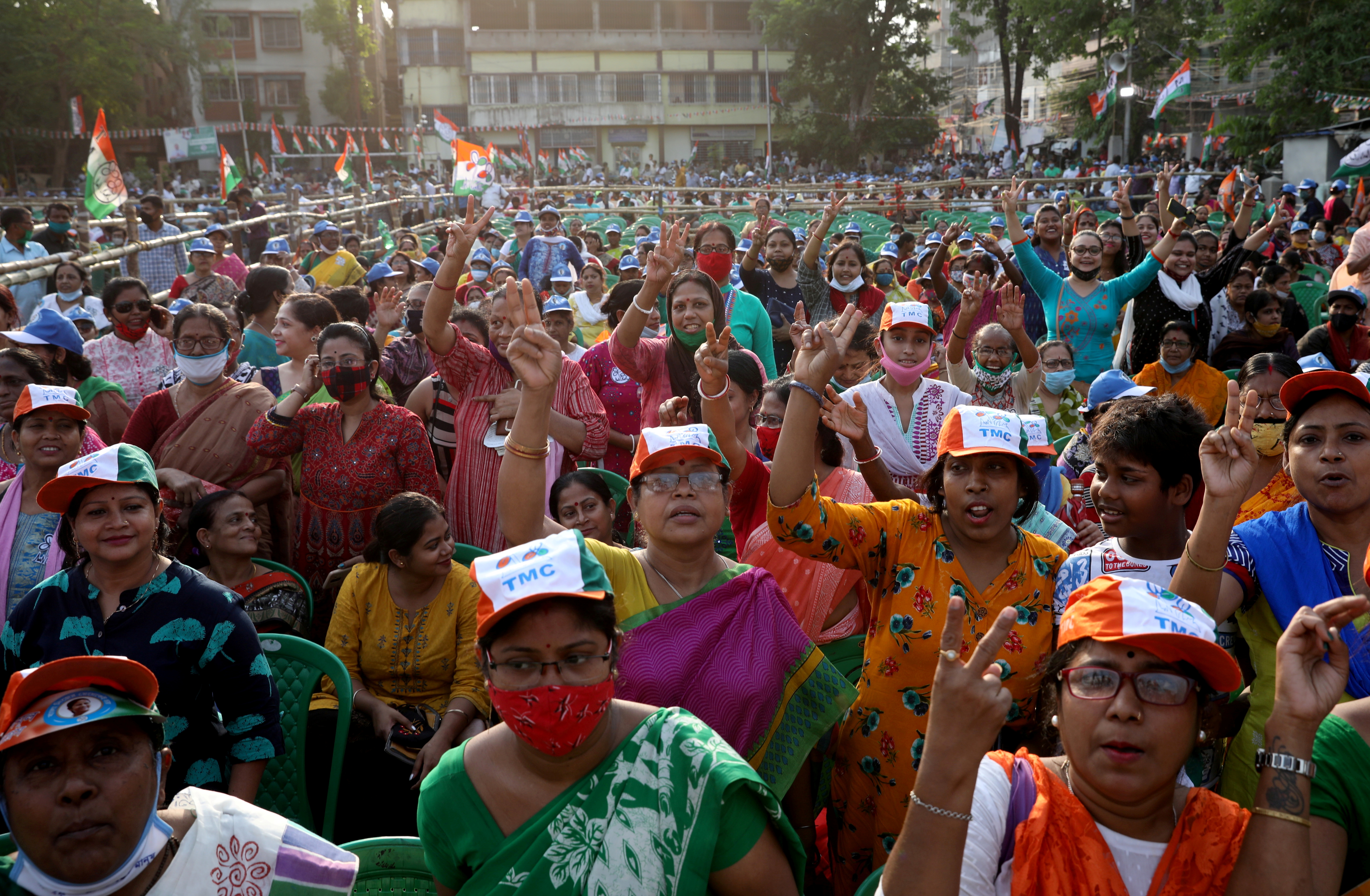 Election campaign rally ahead the forth phase of the state election, in Kolkata