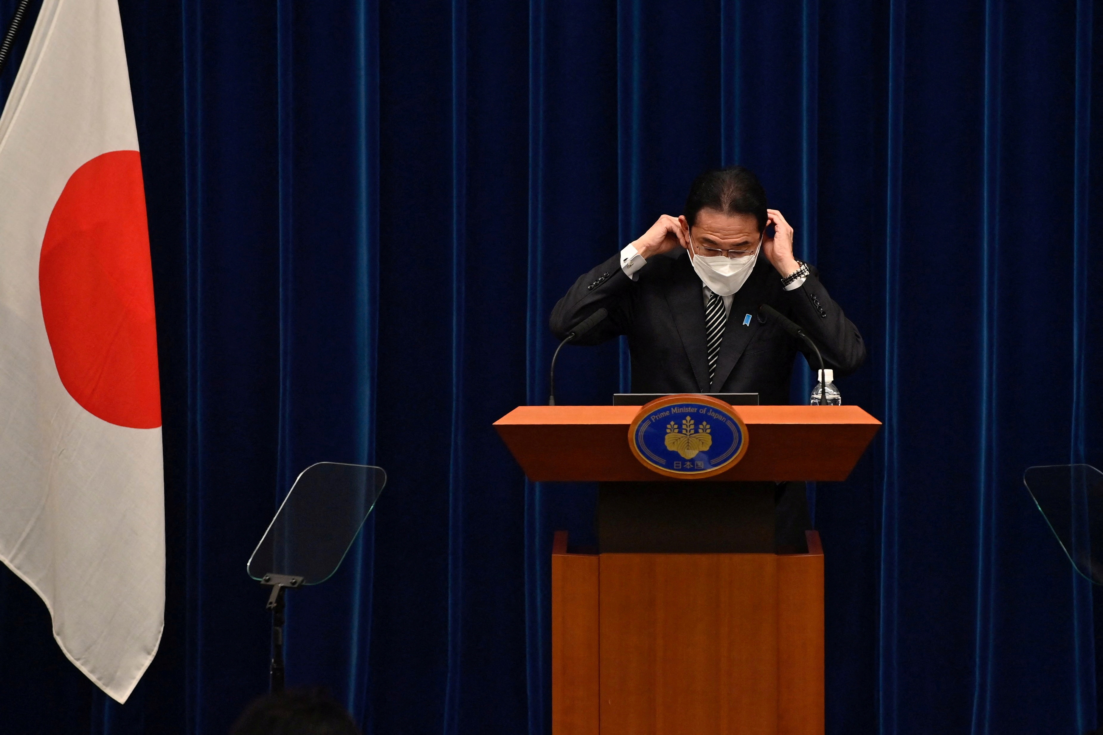 Japan's PM Kishida attends a news conference in Tokyo
