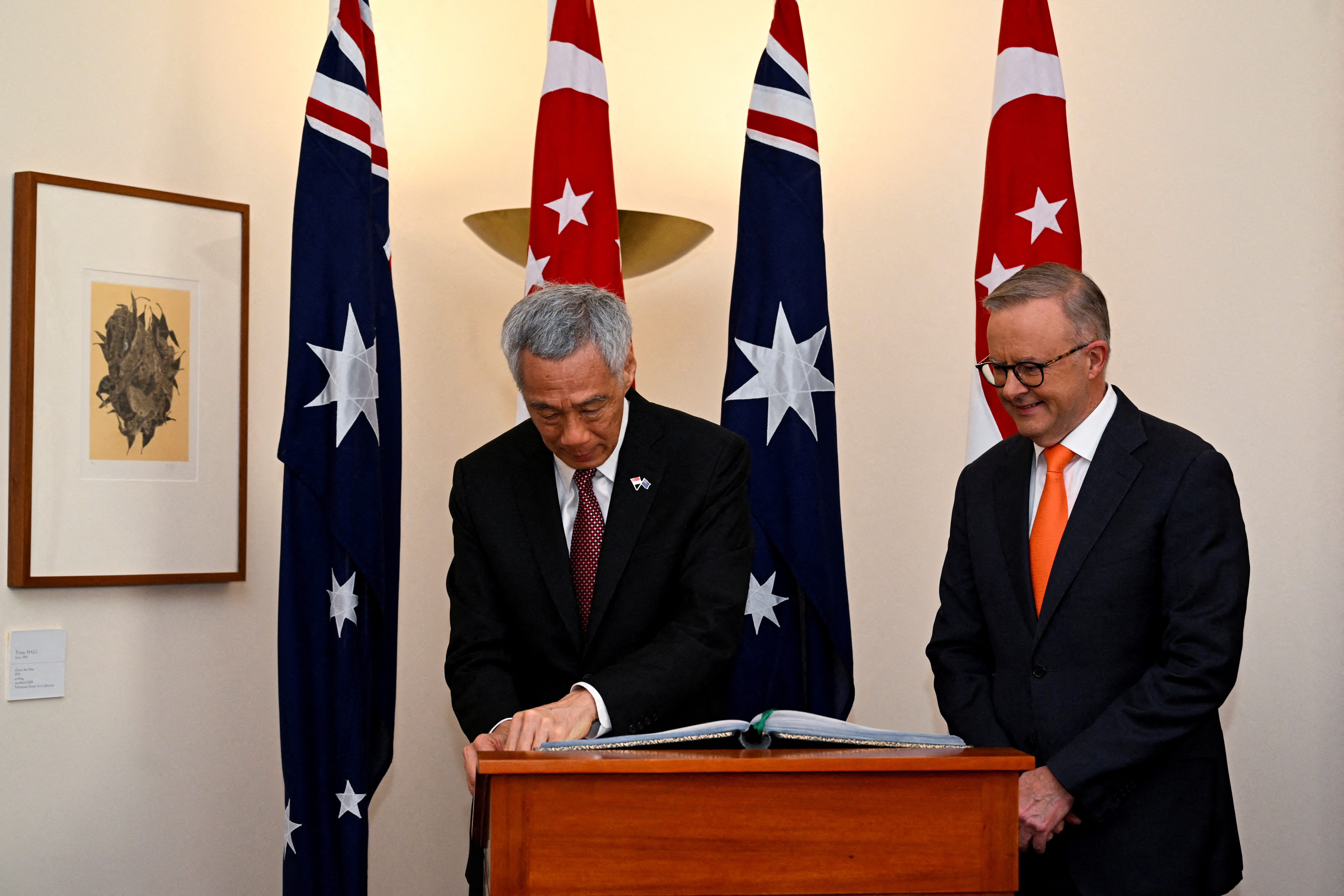 Singapore's PM Lee Hsien Loong visits Australia