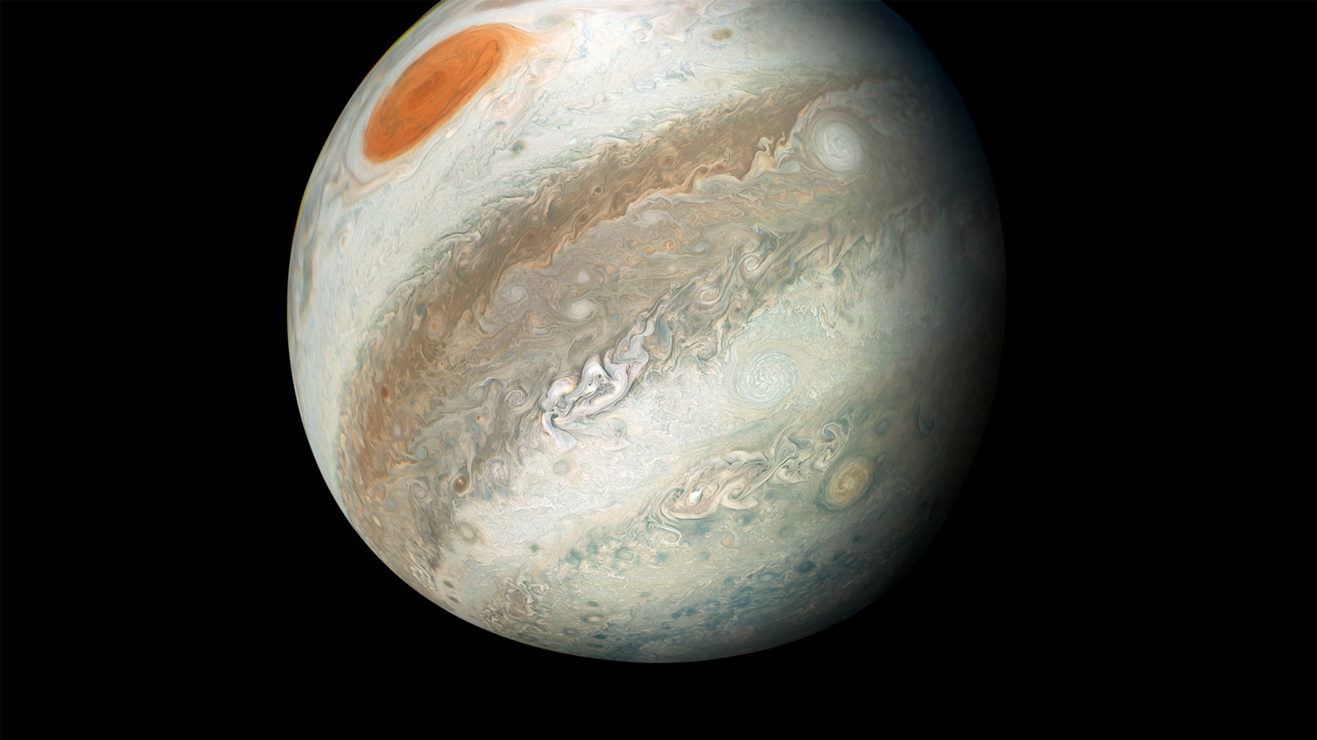 NASA's Juno spacecraft depicts the view of Jupiter, as the spacecraft performed a low flyby of Jupiter