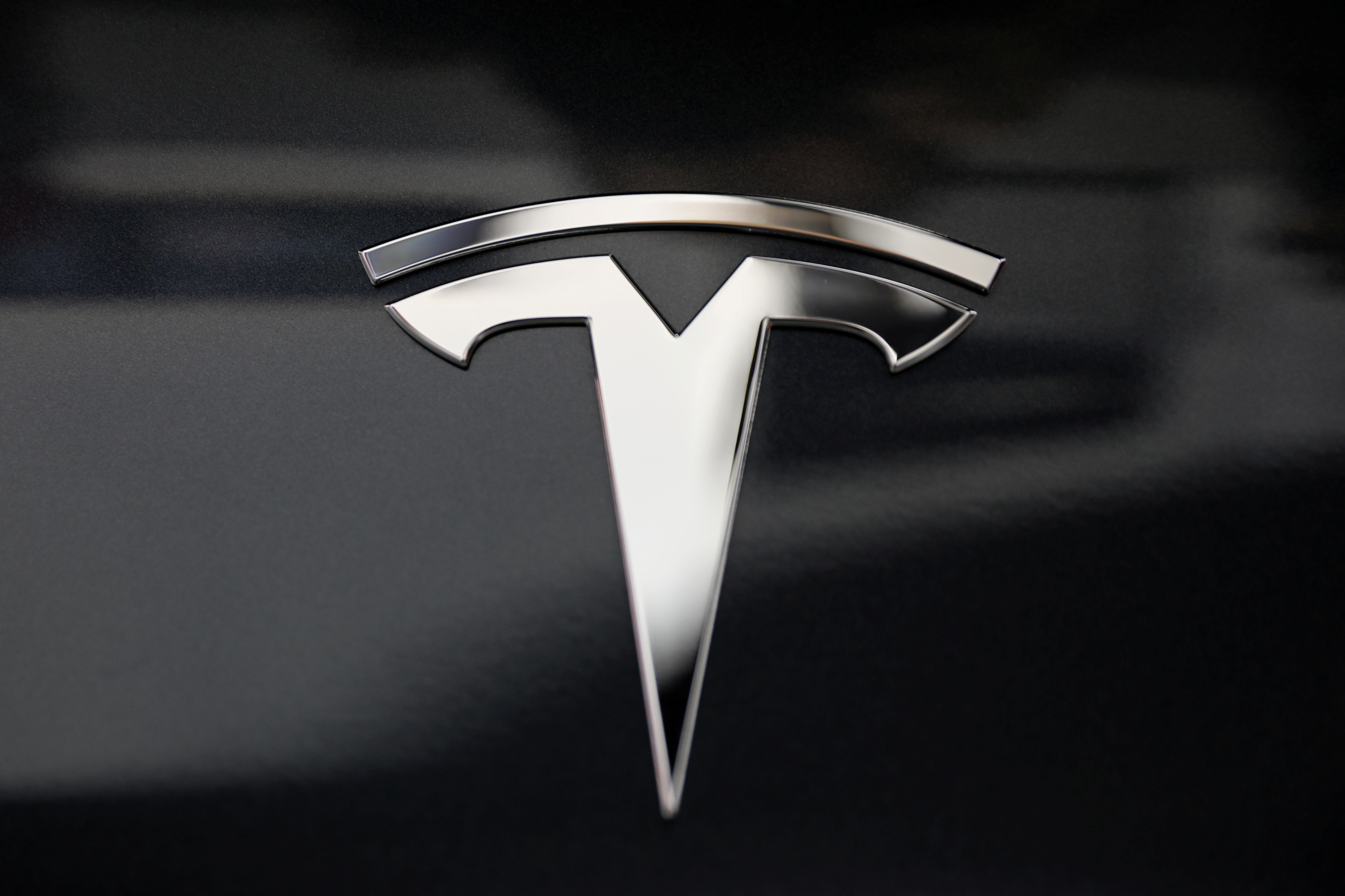A Tesla logo REUTERS/Lucy Nicholson