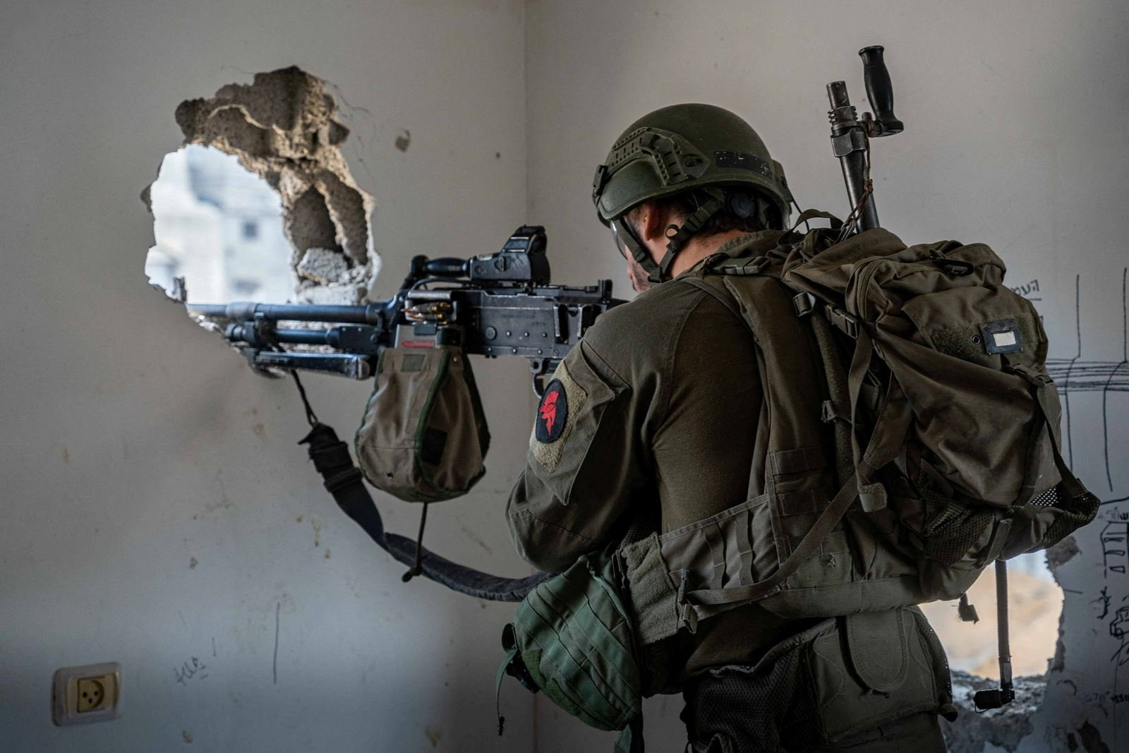 Israeli soldiers operate in the Gaza Strip
