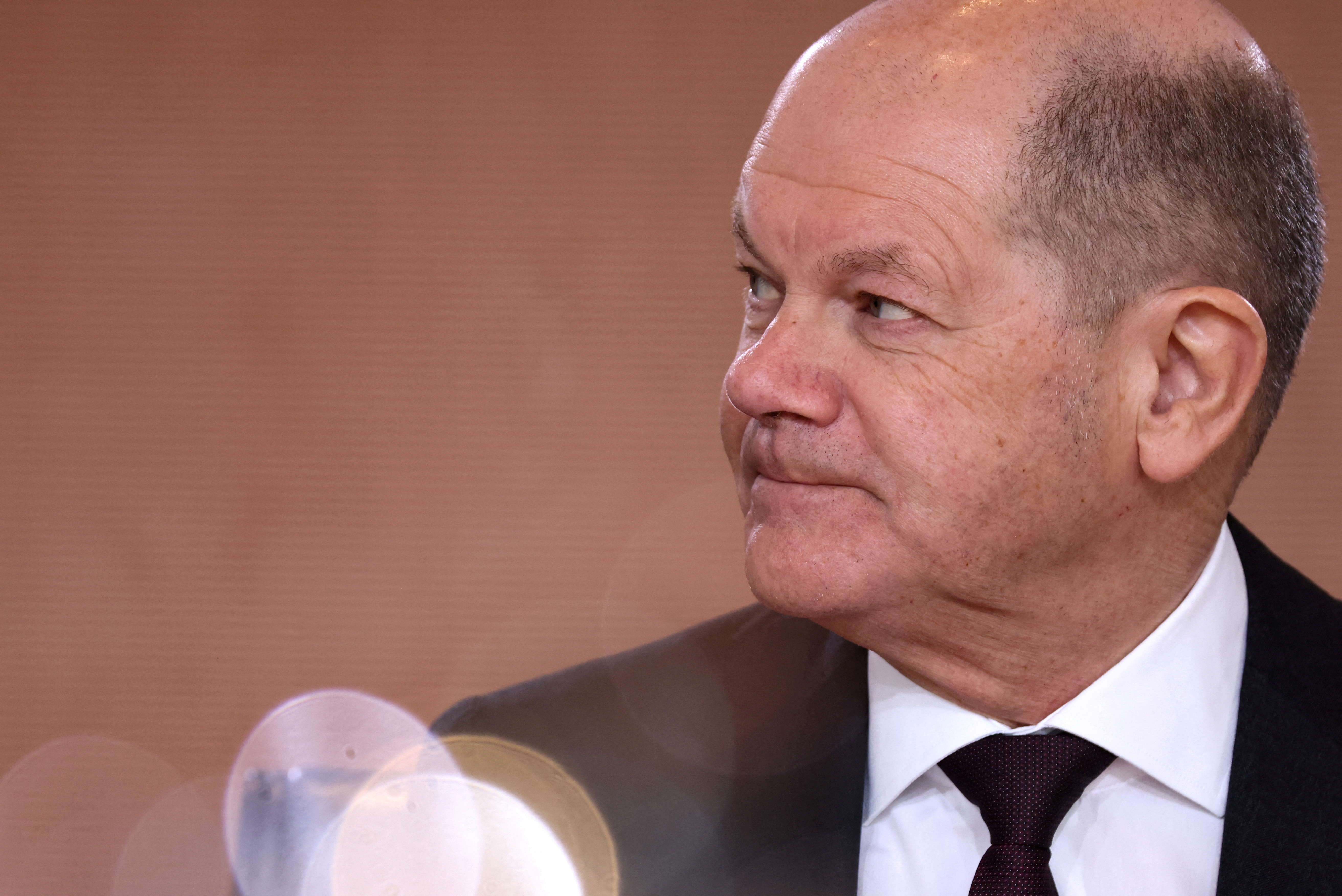German Chancellor Olaf Scholz at the weekly cabinet meeting at the Chancellery in Berlin