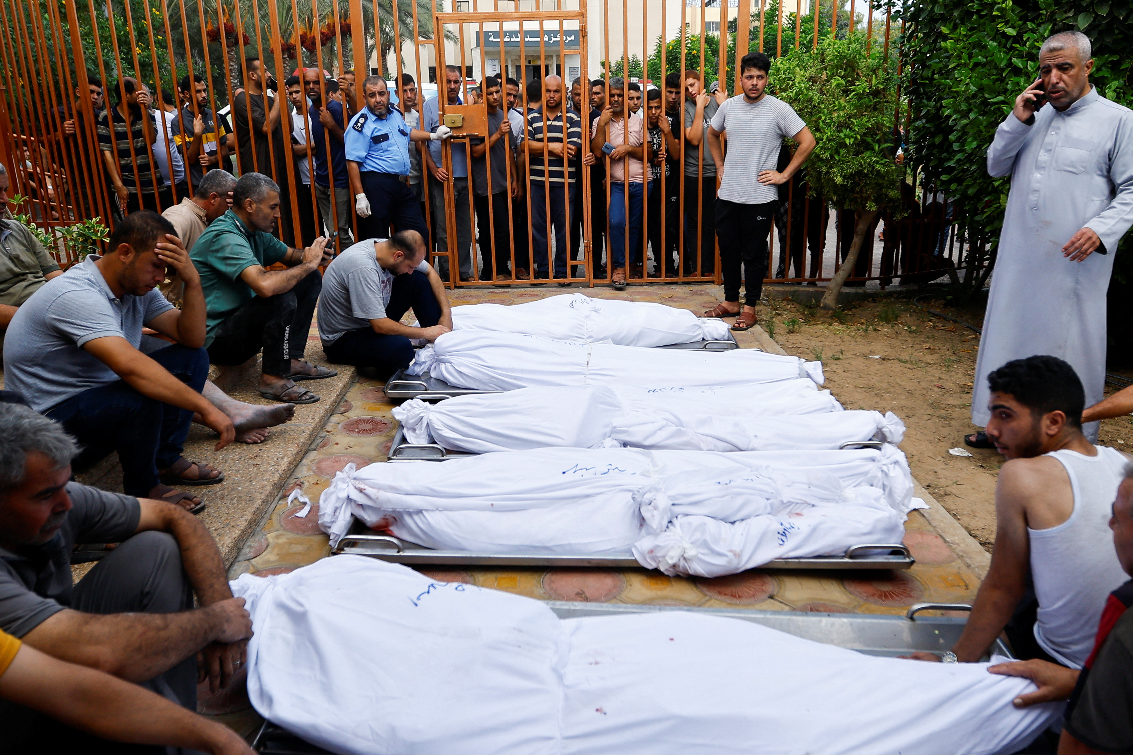 Funeral of Palestinian members of al-Agha family