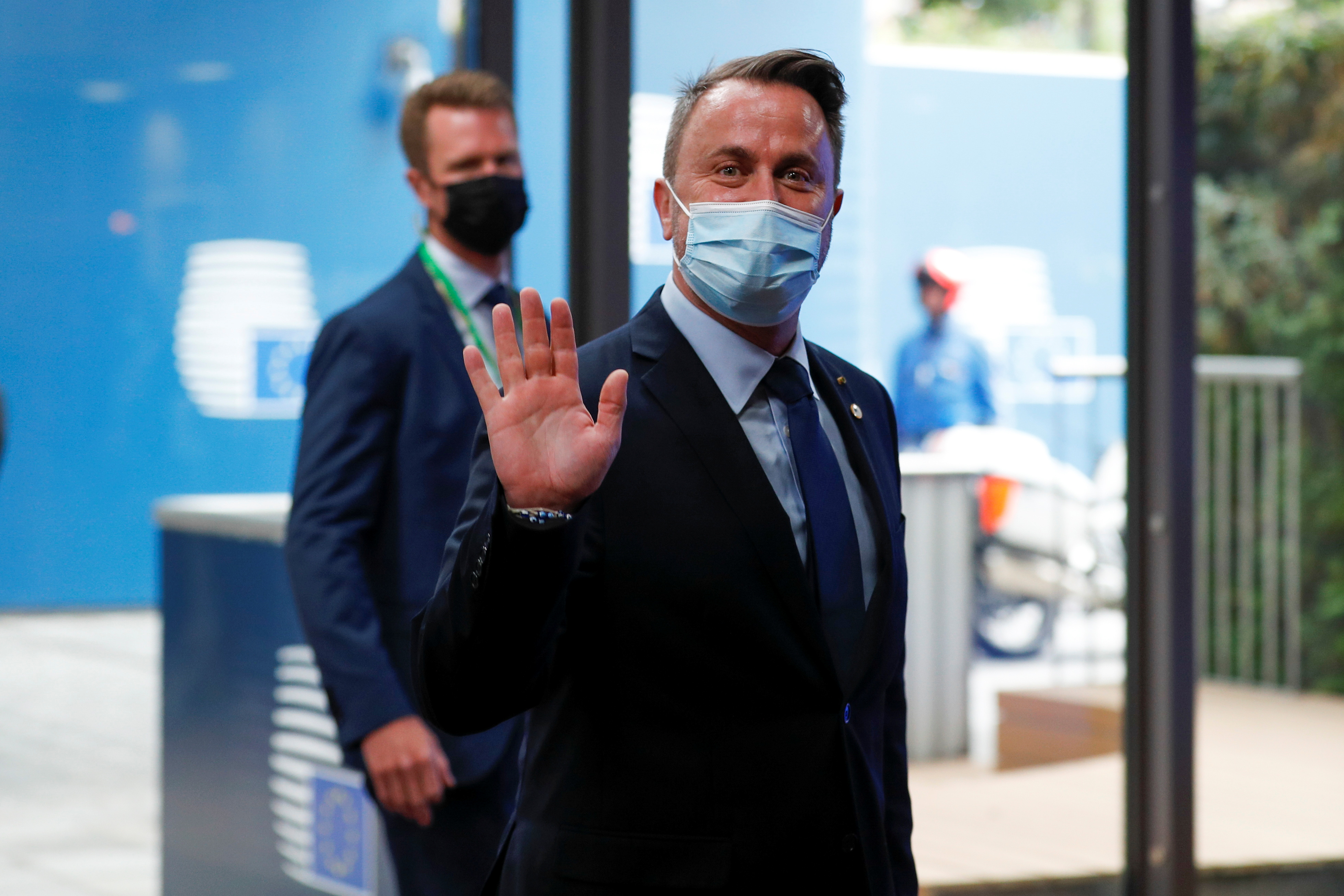 Luxembourg's Prime Minister Xavier Bettel arrives for a European Union leaders meeting in Brussels, Belgium June 24, 2021. REUTERS/Johanna Geron/Pool