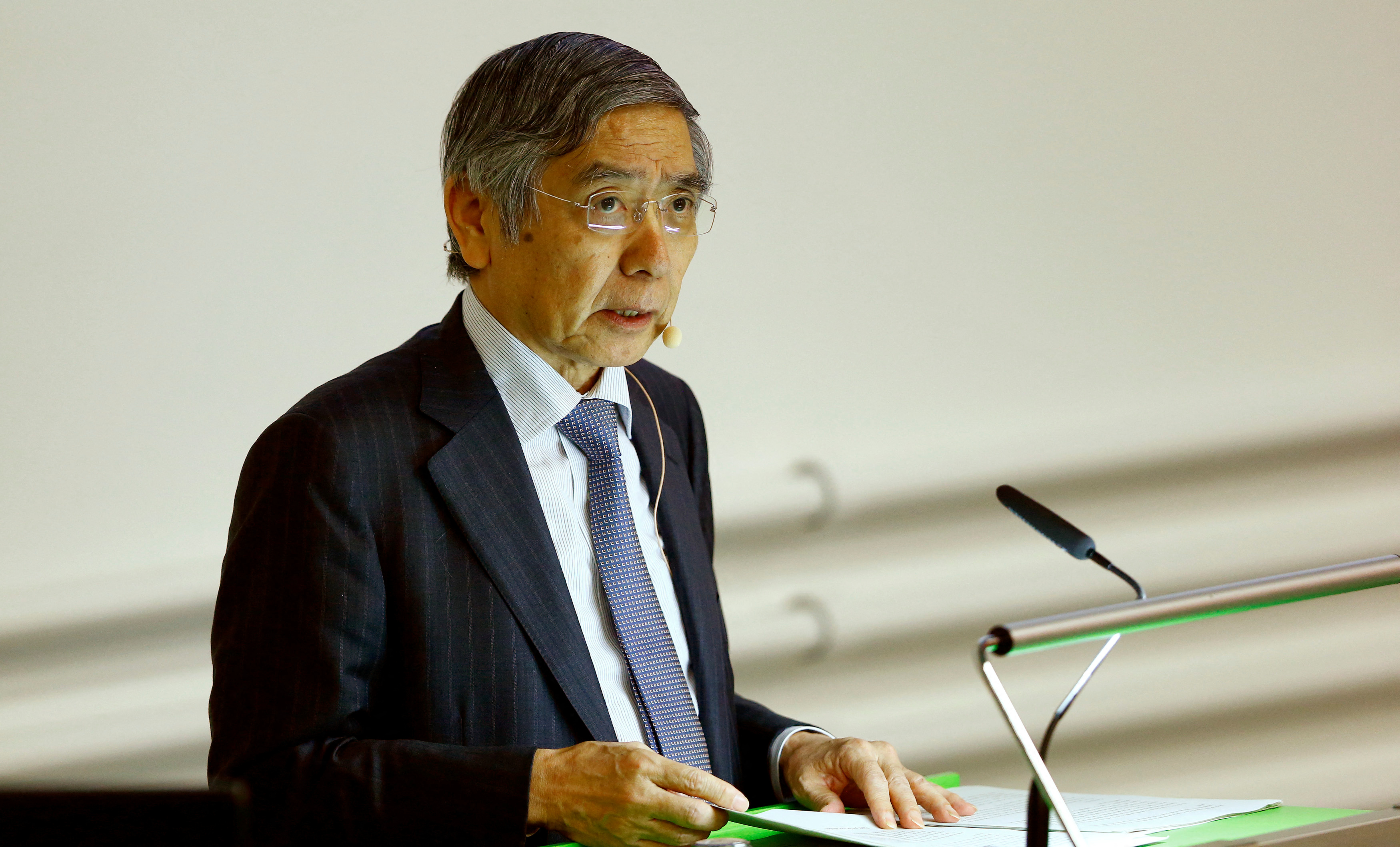 Bank of Japan Governor Kuroda makes a speech at the University of Zurich