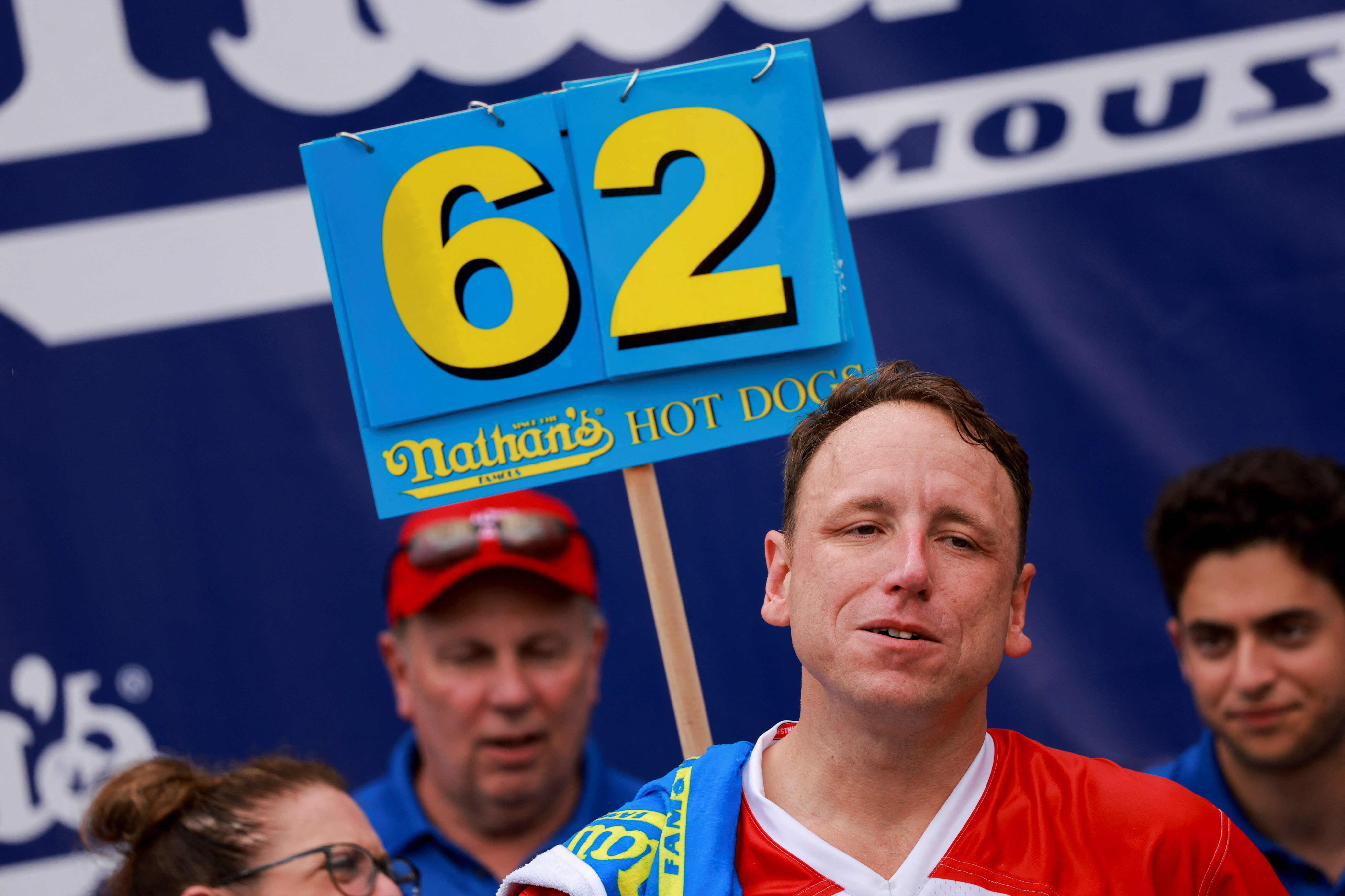 Joey Chestnut Eats 62 Hot Dogs to Claim 16th Title in Nathan's