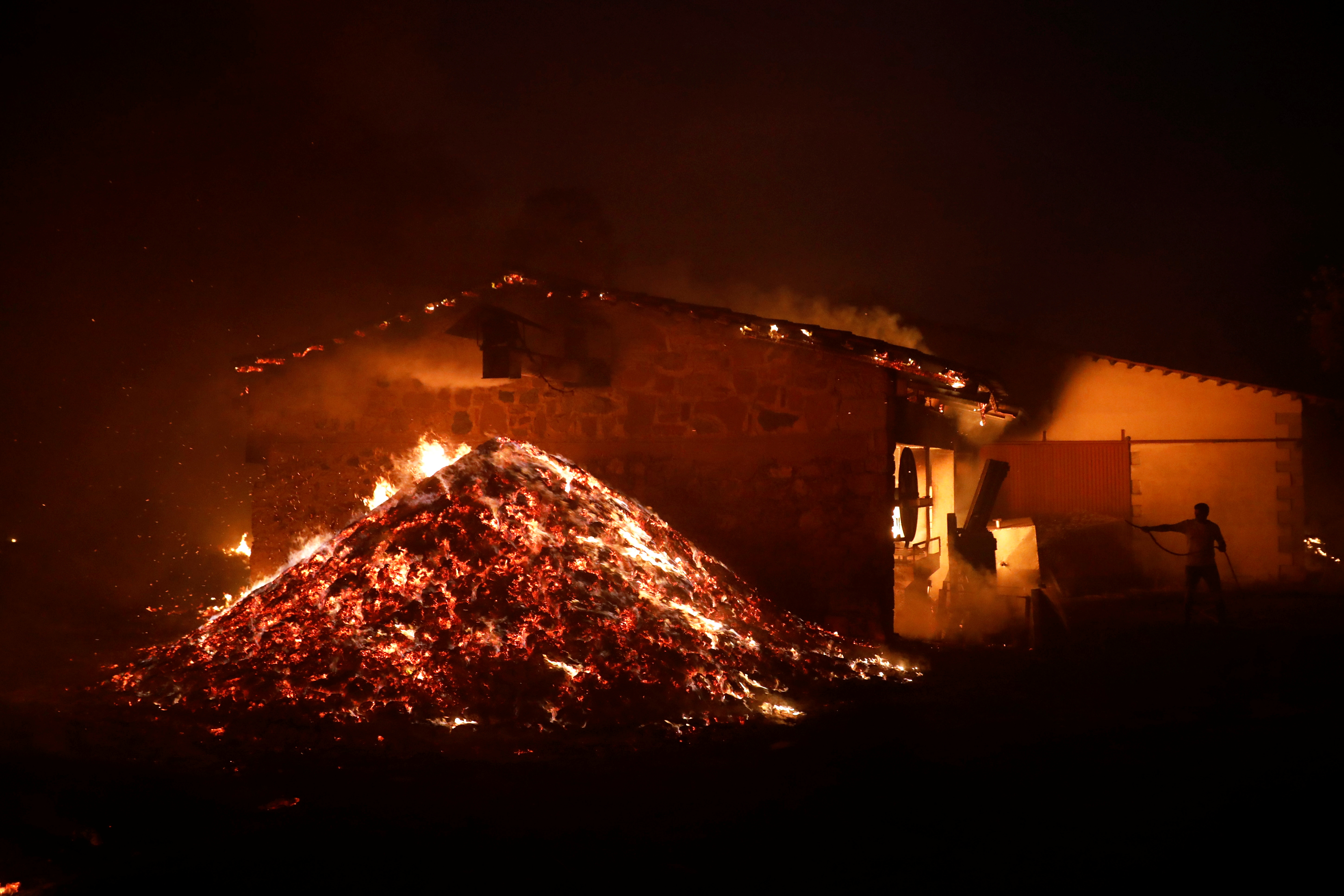 Wildfire erupts on Evia island