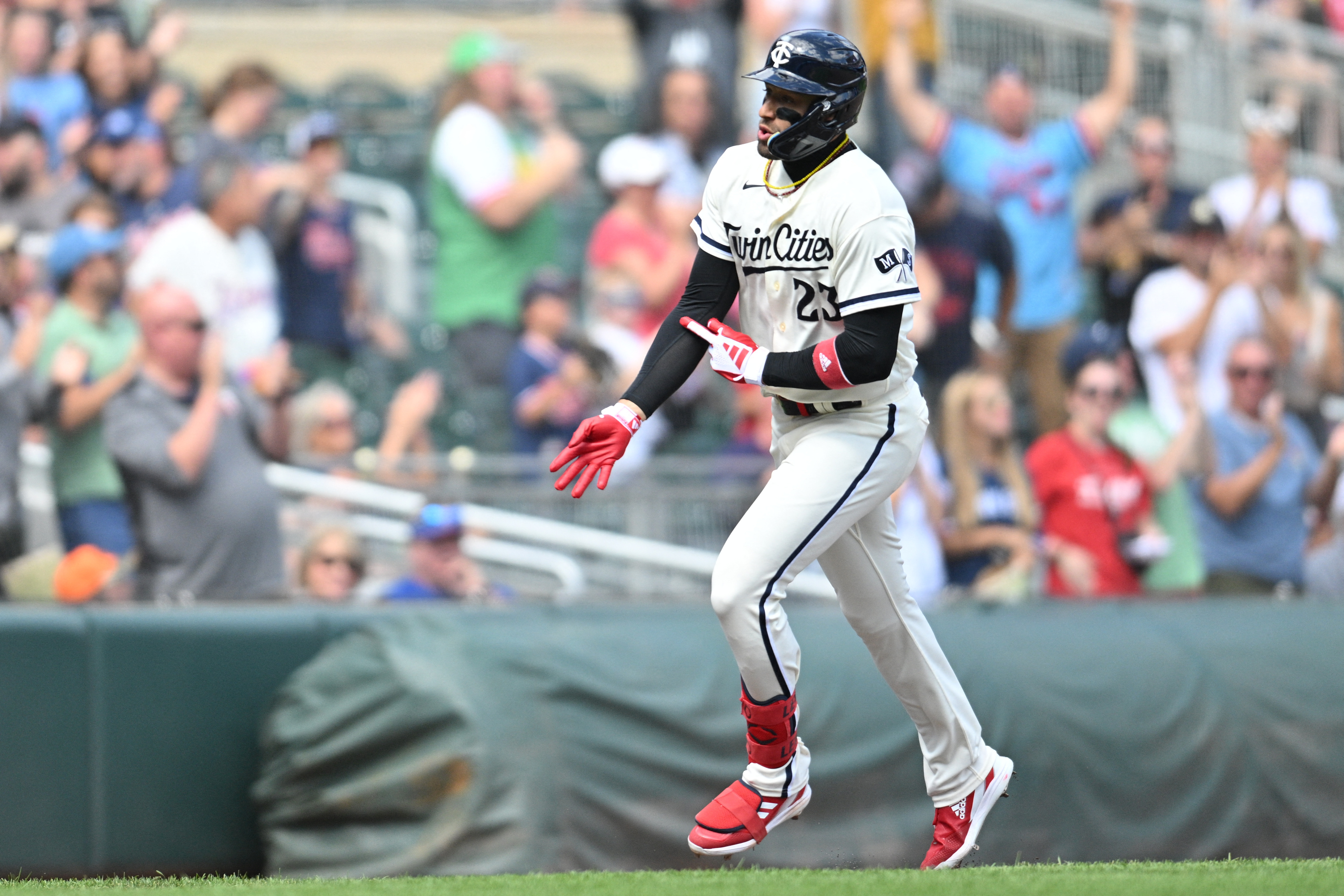 Atlanta Braves' Freddie Freeman rounds third after hitting a two-run home  run off Pittsburgh Pirates starting pitcher Rookie Davis during the ninth  inning of a baseball game in Pittsburgh, Tuesday, June 4