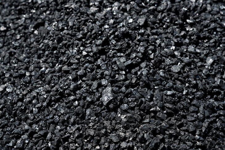 Anthracite coal is seen in Hegins, Pennsylvania