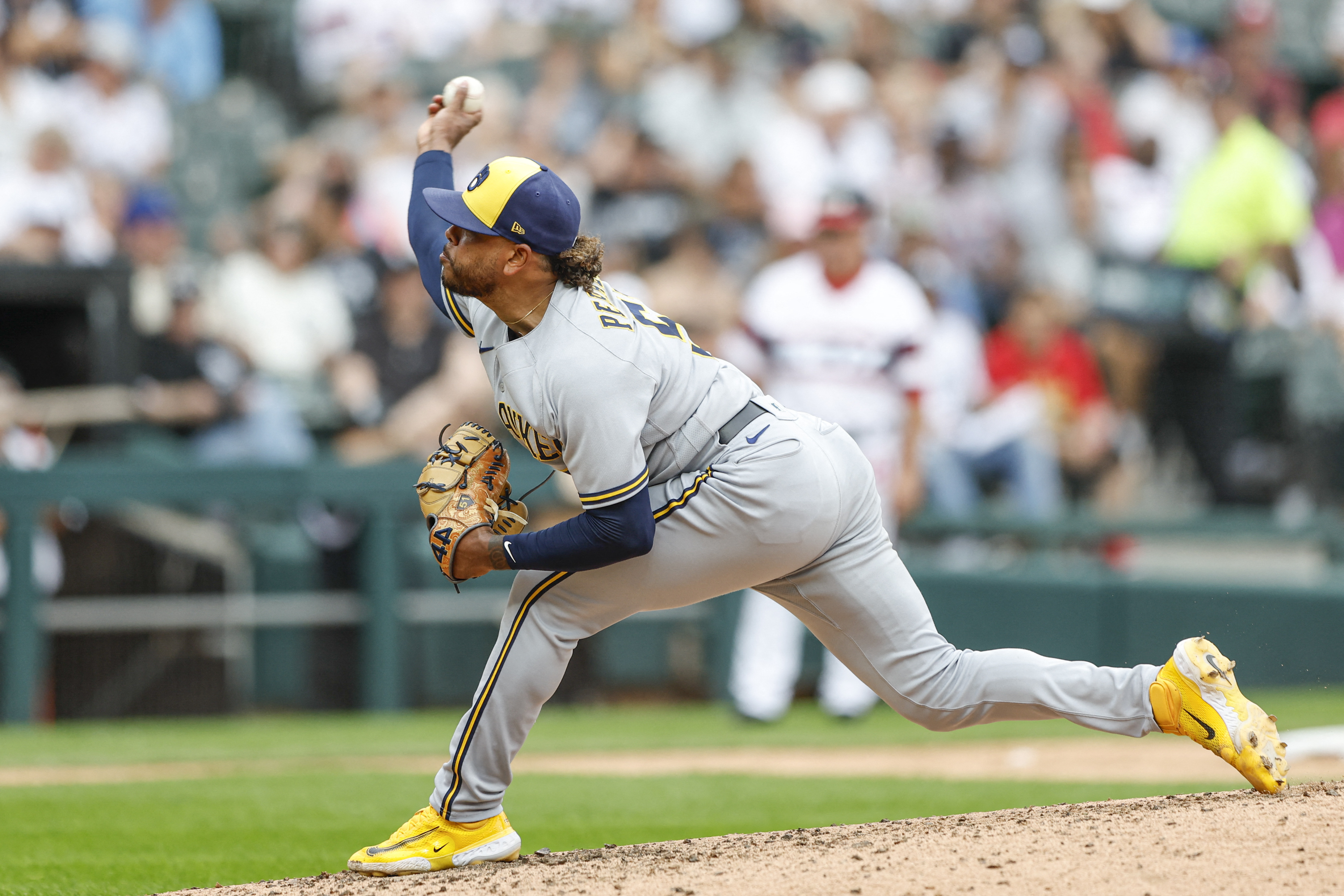 Freddy Peralta, Carlos Santana push Brewers past White Sox