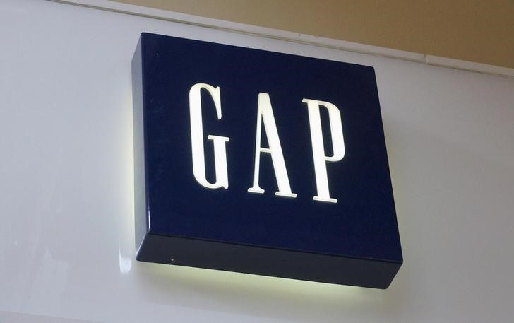 The sign outside a Gap store is seen in Broomfield, Colorado