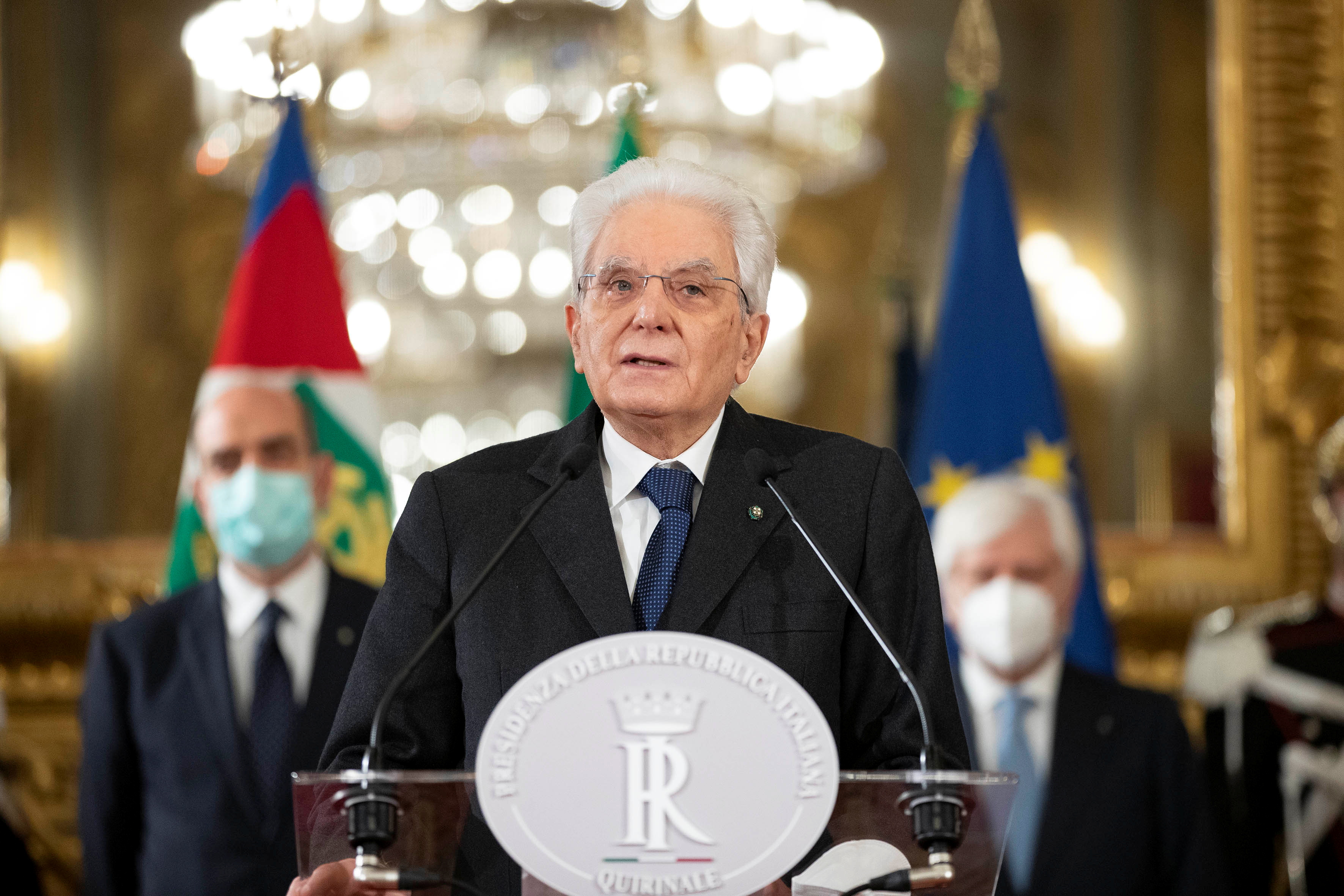 Italian President Sergio Mattarella holds talks at the Quirinale Palace in Rome