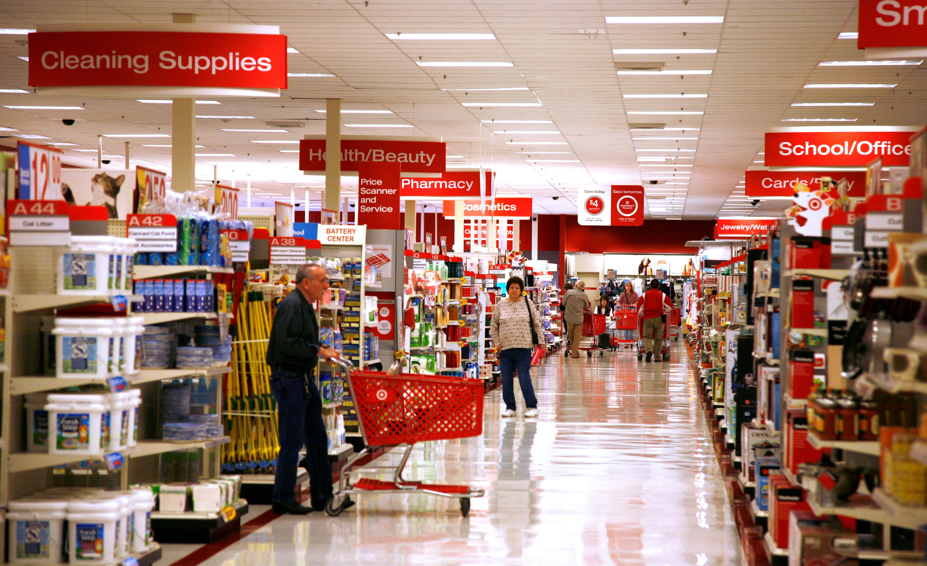Customers shop at a Target store in Arvada