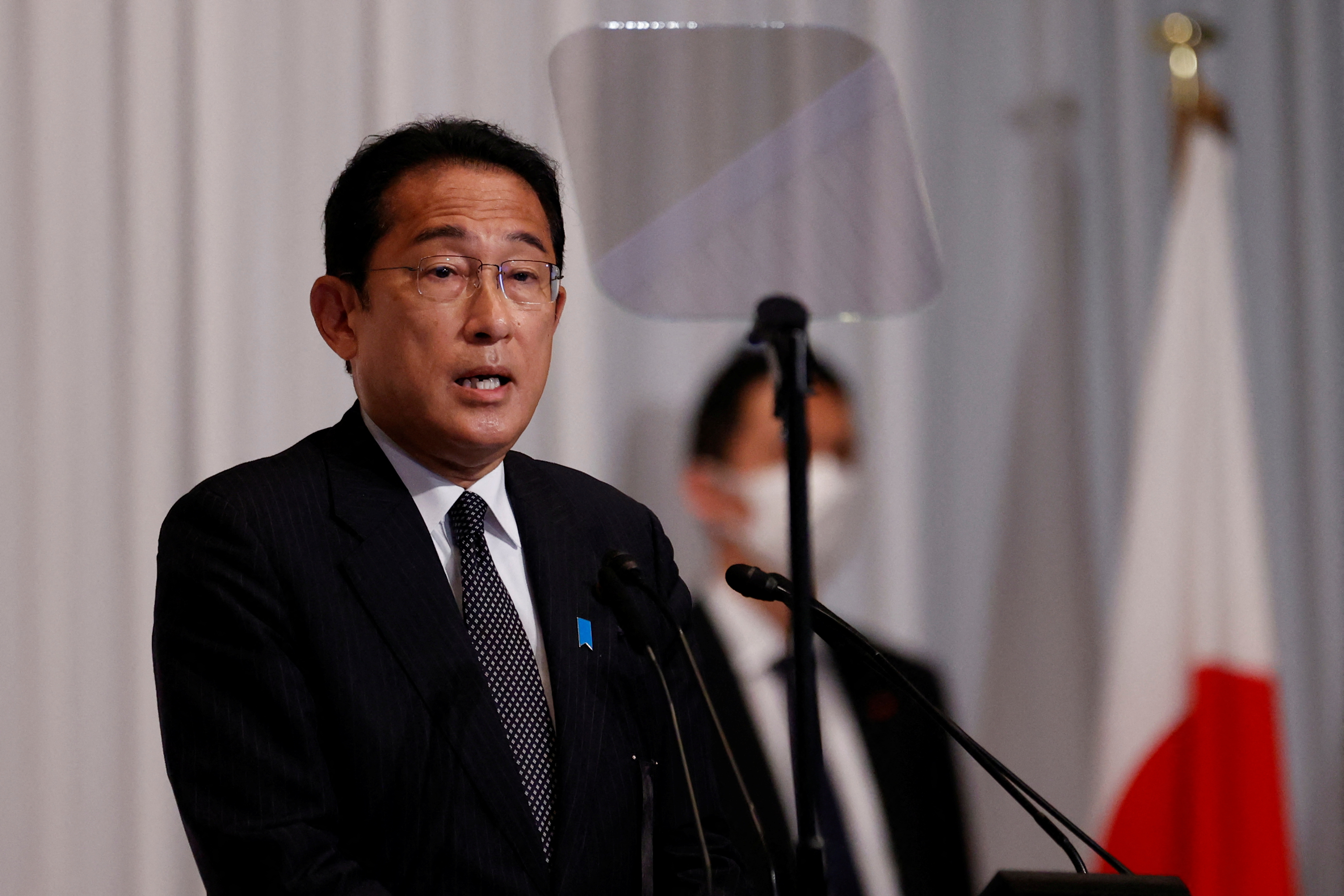Japanese Prime Minister Fumio Kishida, and leader of the Liberal Democratic...
