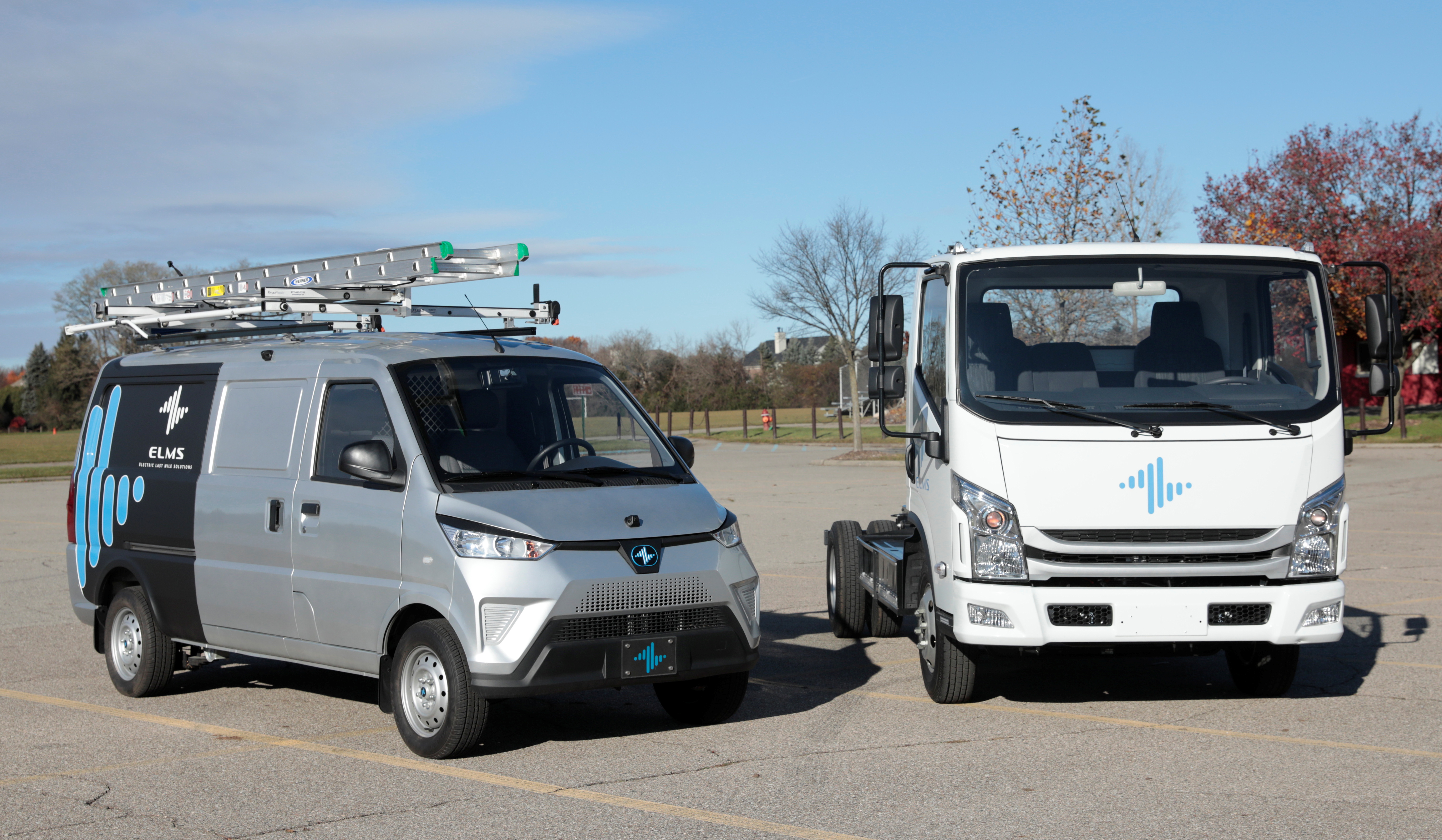 FILE PHOTO - U.S. commercial electric vehicle maker Electric Last Mile Solutions (ELMS) shows its all-electric Urban Utility van and commercial truck