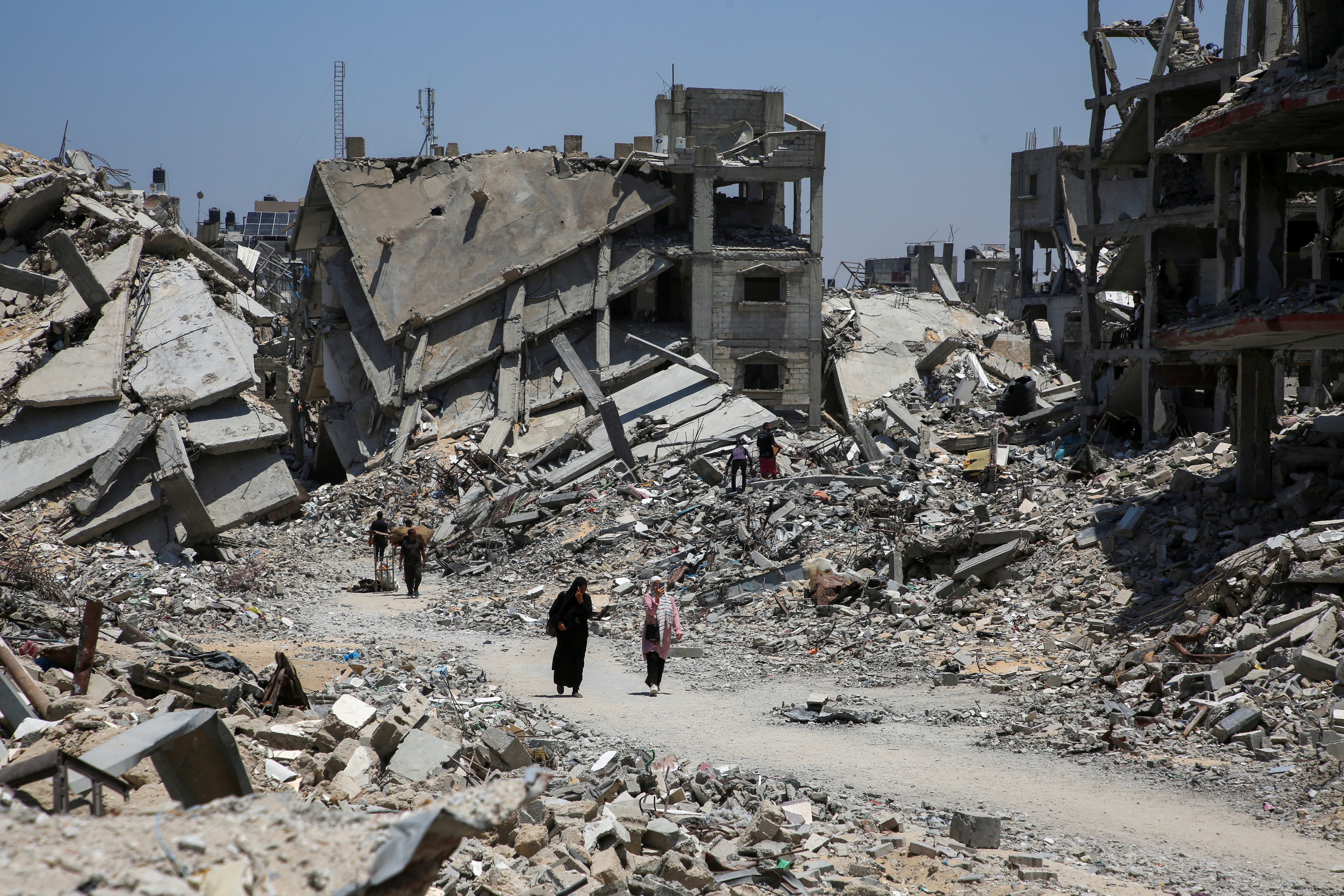 Scenes of destruction amid Israel-Hamas conflict, in Khan Younis in the southern Gaza Strip