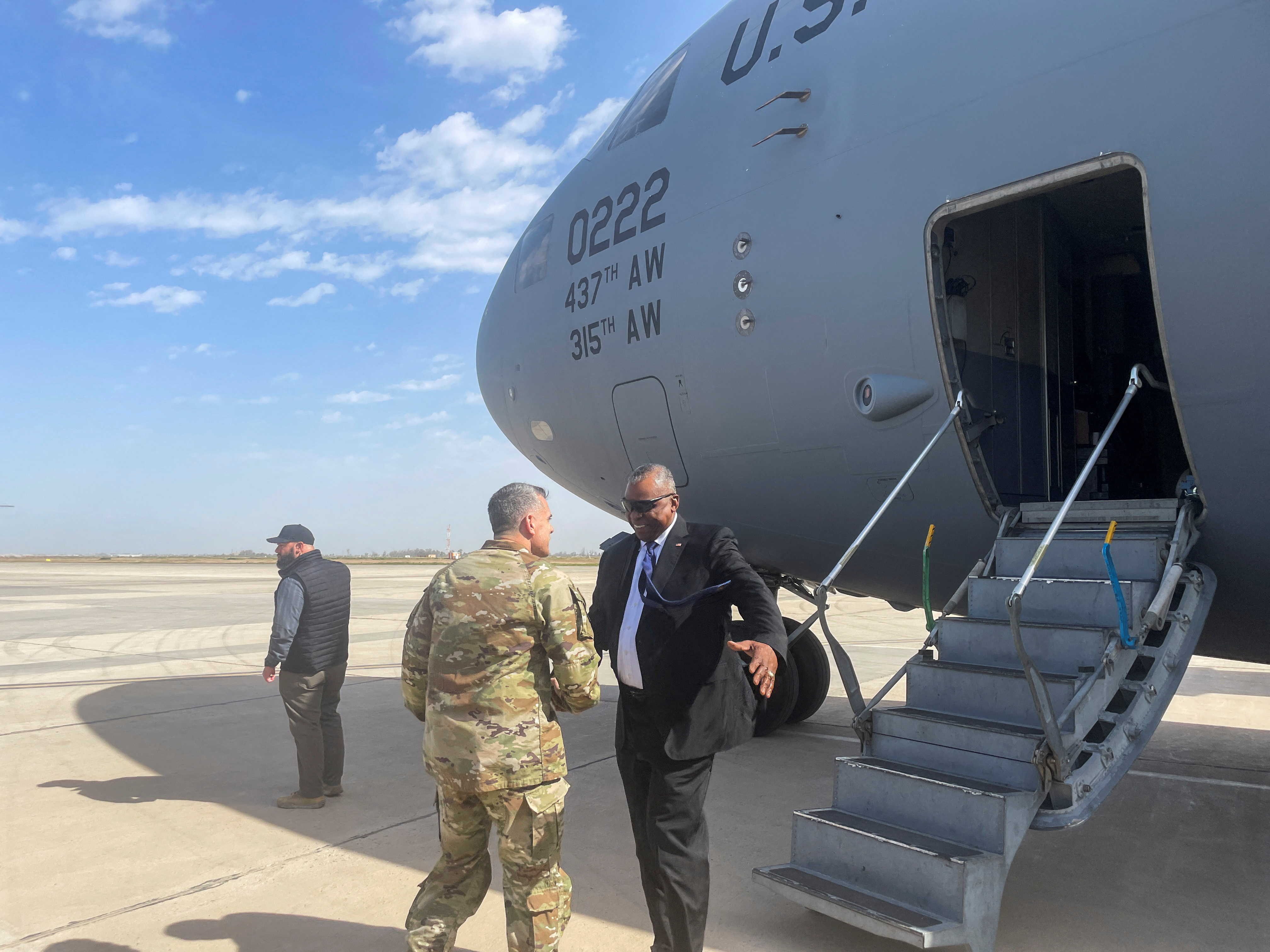 U.S. Defense Secretary Lloyd Austin makes an unannounced trip to Baghdad
