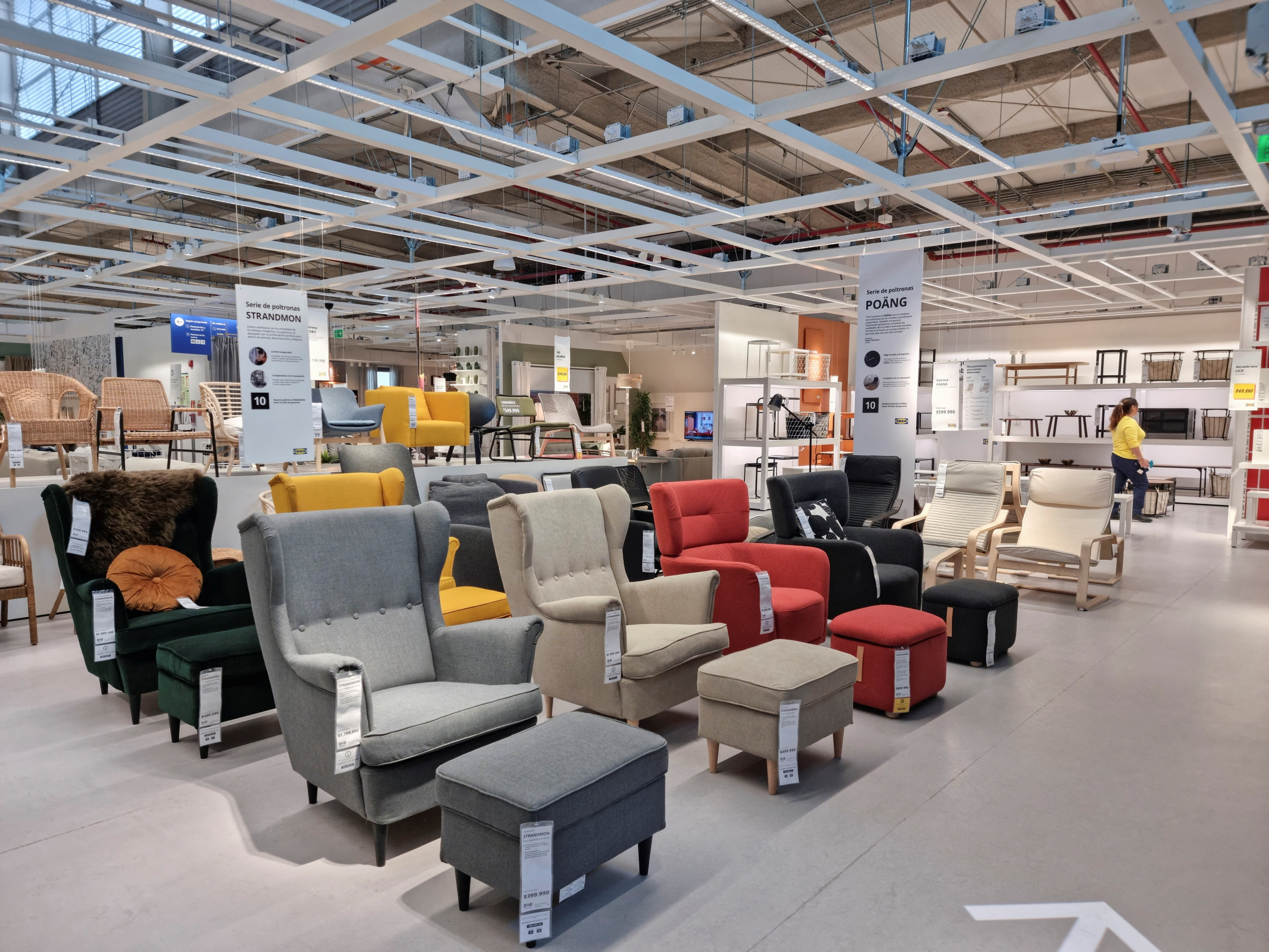 Furniture is displayed at the first IKEA store in Colombia, the largest in South America, prior to its opening to the public in Bogota