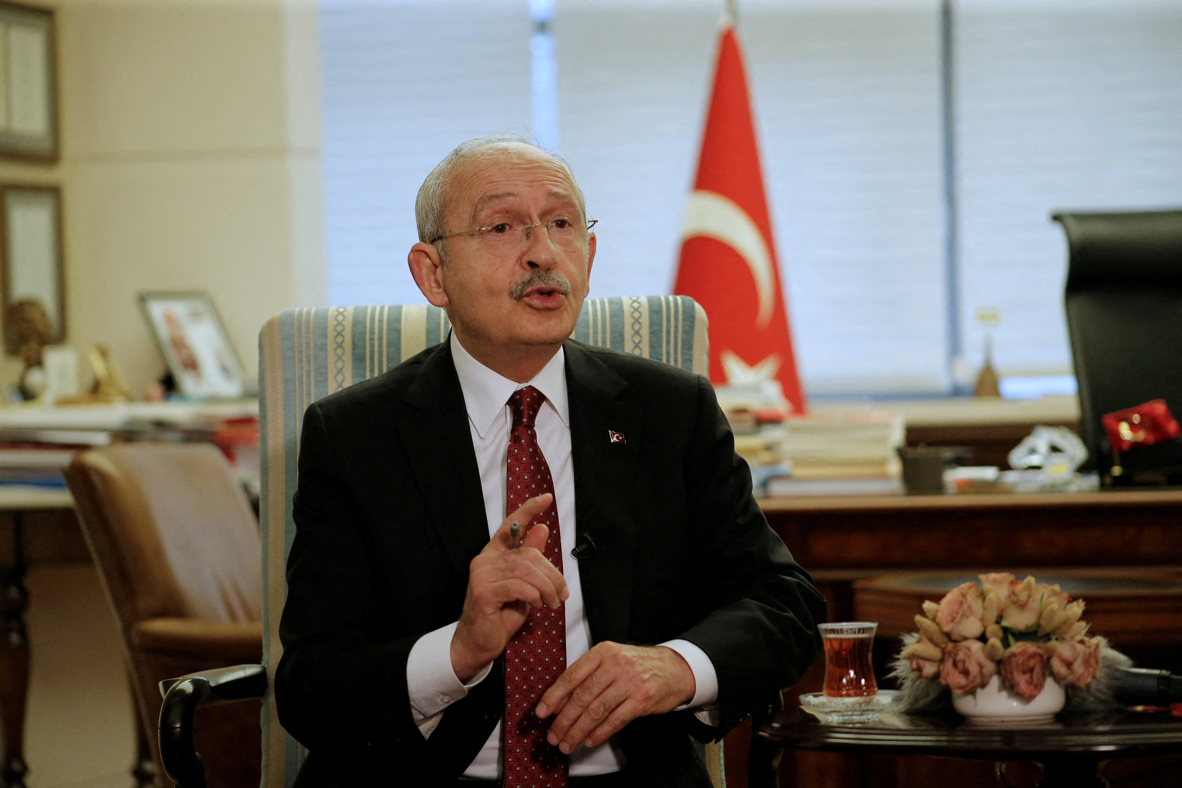 Interview with the main opposition CHP leader Kilicdaroglu in Ankara