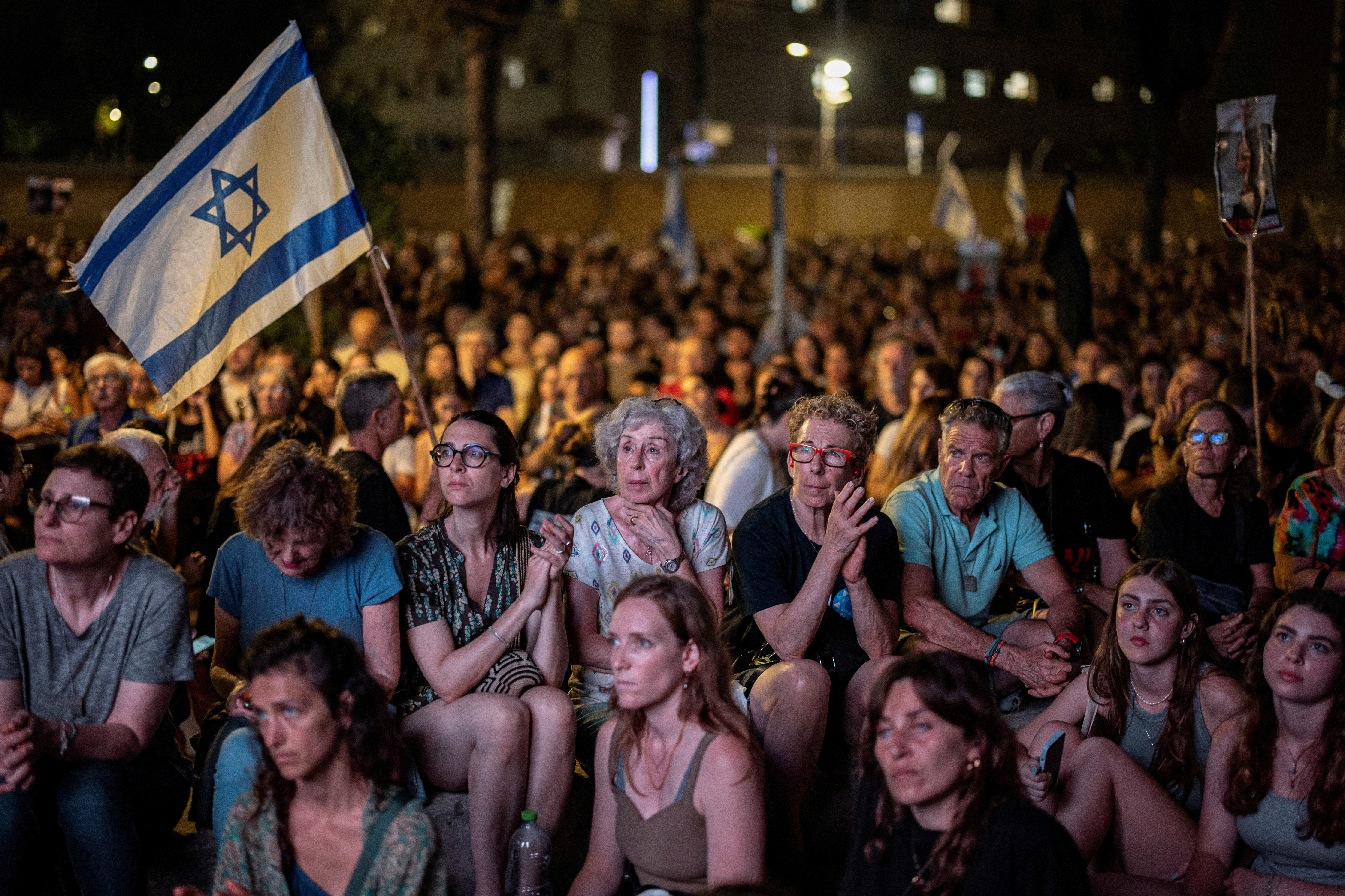 Rally in support of hostages in Gaza in Tel Aviv